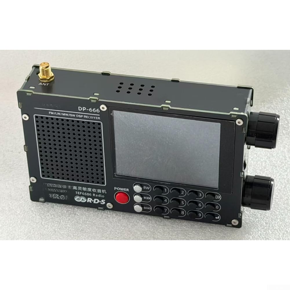 Kit de receptor de radio TEF6686 de alta sensibilidad DP-666 de banda completa para FM AM de onda corta de 2.8 pulgadas, pantalla IPS de circuitos DIY Kit de pasatiempos de ingeniería de circuitos