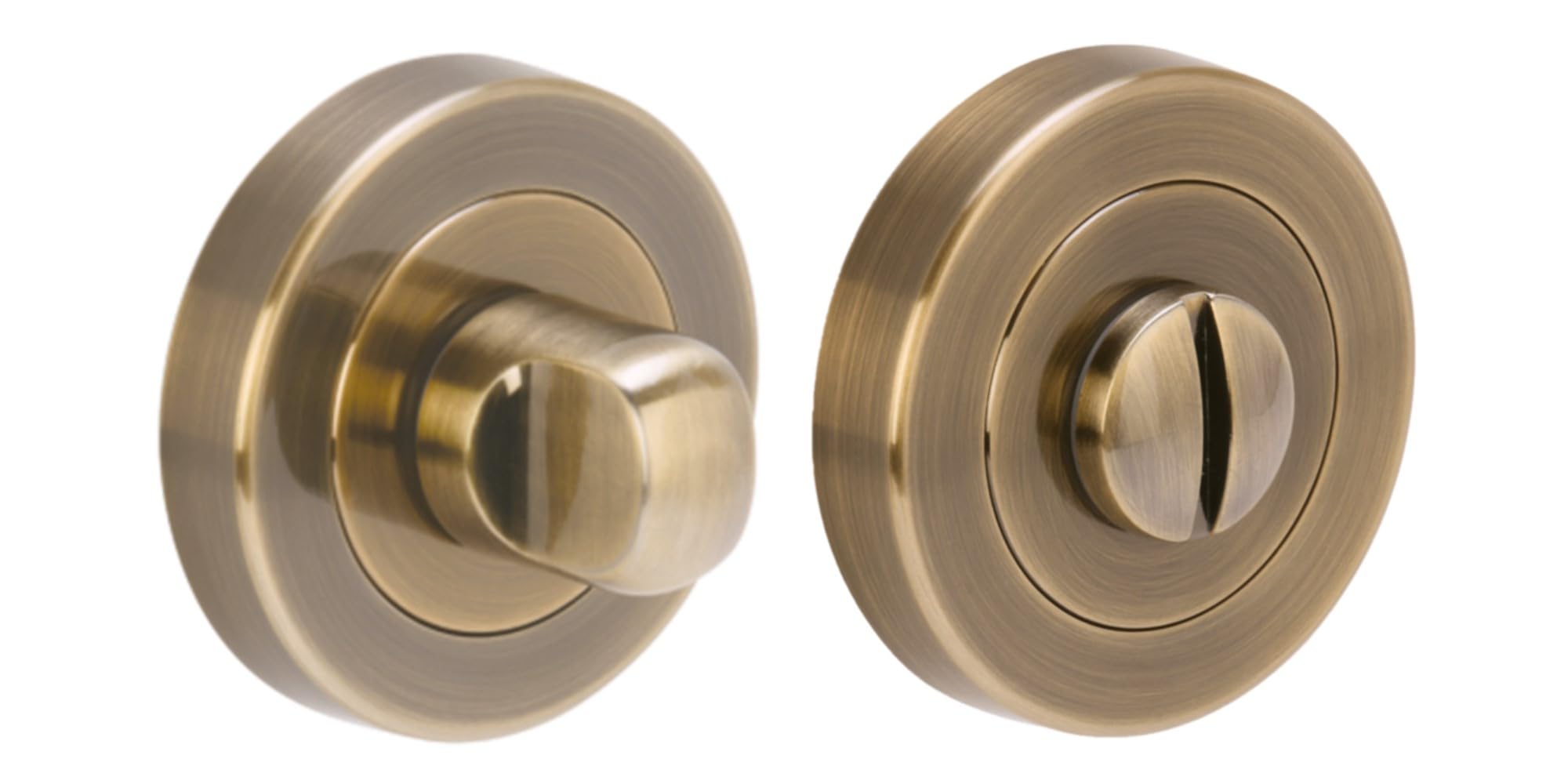 Hunta HANDLEZONE® Bathroom Toilet Door Thumbturn and Release Set - Antique Bronze