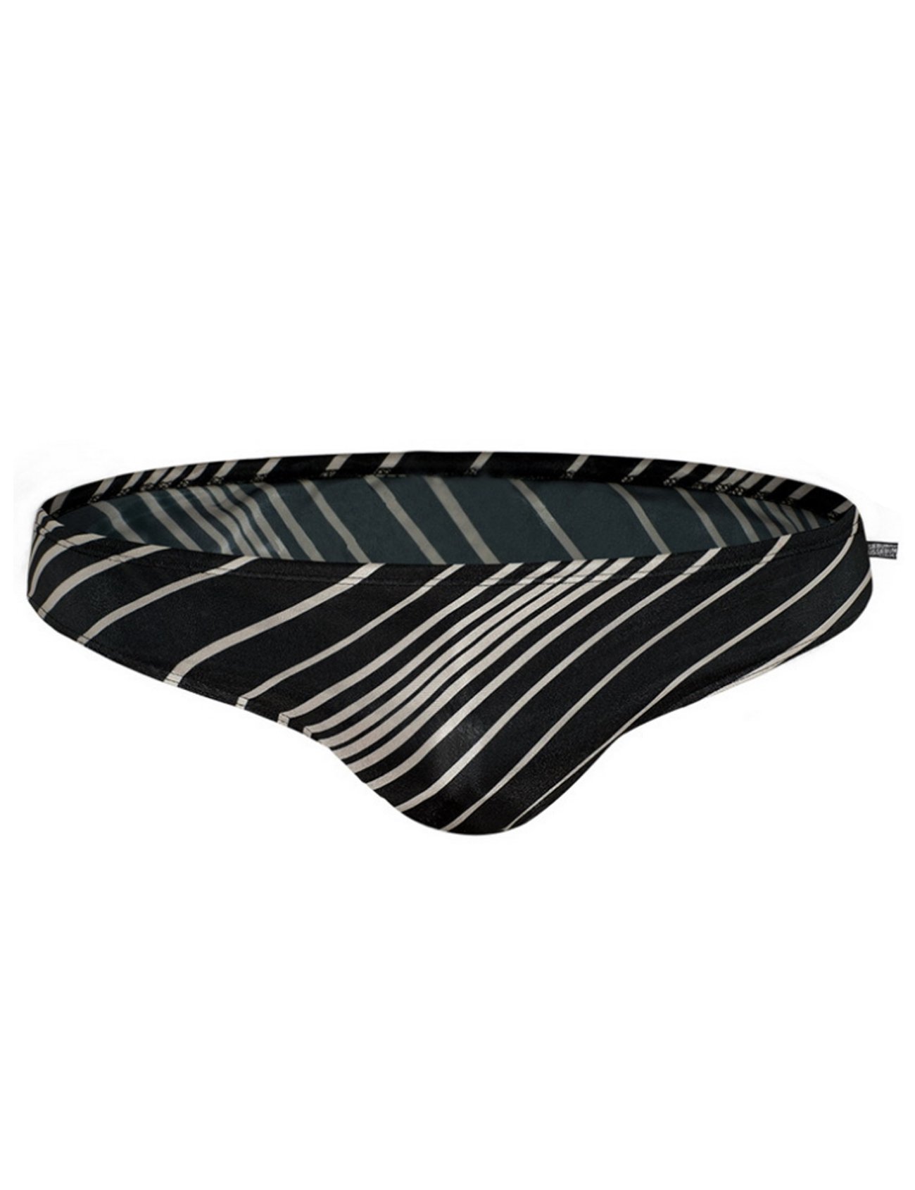 Jueshanzj Mens Swim Briefs Low Waist Sexy Printed Bikini Black+White 1 Small