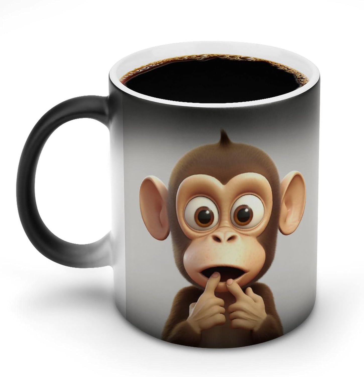 Color Changing Cups,The Silent Monkey Printed 11 Oz Ceramic Cups for Birthday Men Women
