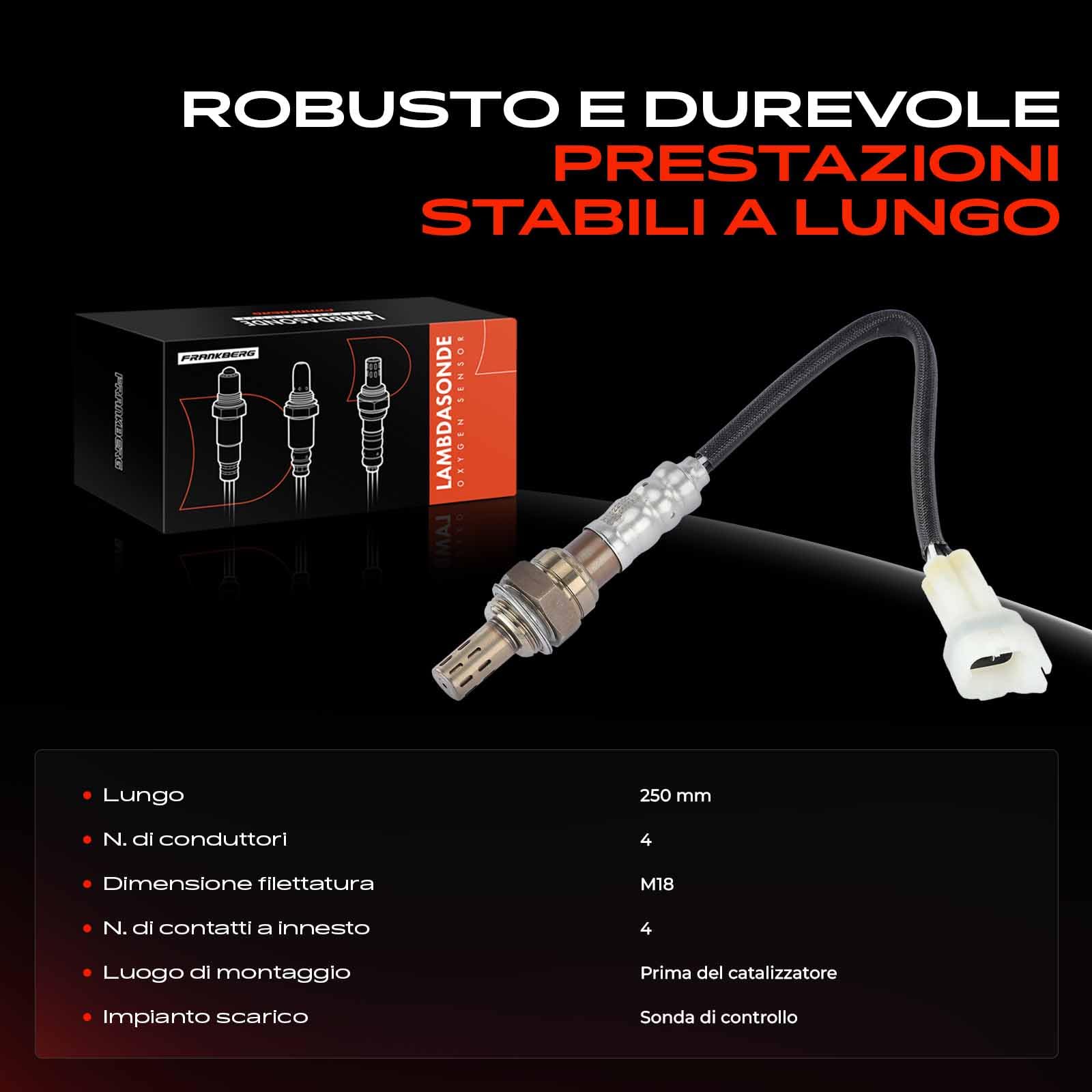 Frankberg Sonda lambda Sonda diagnostica Compatibile con Jimny Veicolo fuoristrada Chiuso SN Grand Vitara I FT HT Grand Vitara I SUV GT Replace# 250-241115