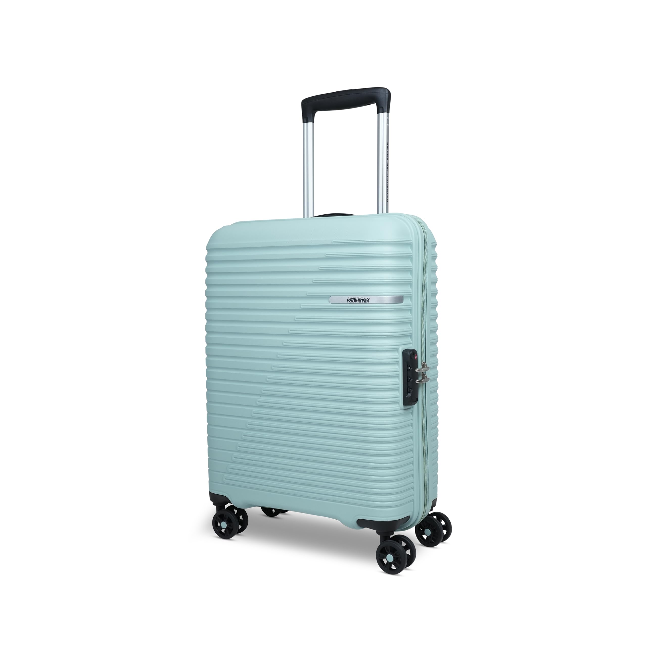 American Tourister Liftoff+|Small Size Cabin Trolley Bag (55 cm) for Travel|360° 8 Wheel Spinner Travel Luggage|Hard Case Polypropylene (PP) Suitcase|Mounted TSA Lock|Seafoam Blue