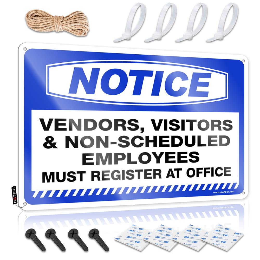 STWNVOITV Funny Saying Tin Signs Notice Must Register At Office Tin Sign Funny Beer Sign Metal Home Sign(30X40CM)