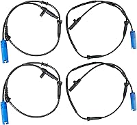 Ruizure ABS Wheel Speed Sensors Front Rear 4PCS for Mini Cooper R50 R52 R53 2002-2008 ALS2383 ALS2561