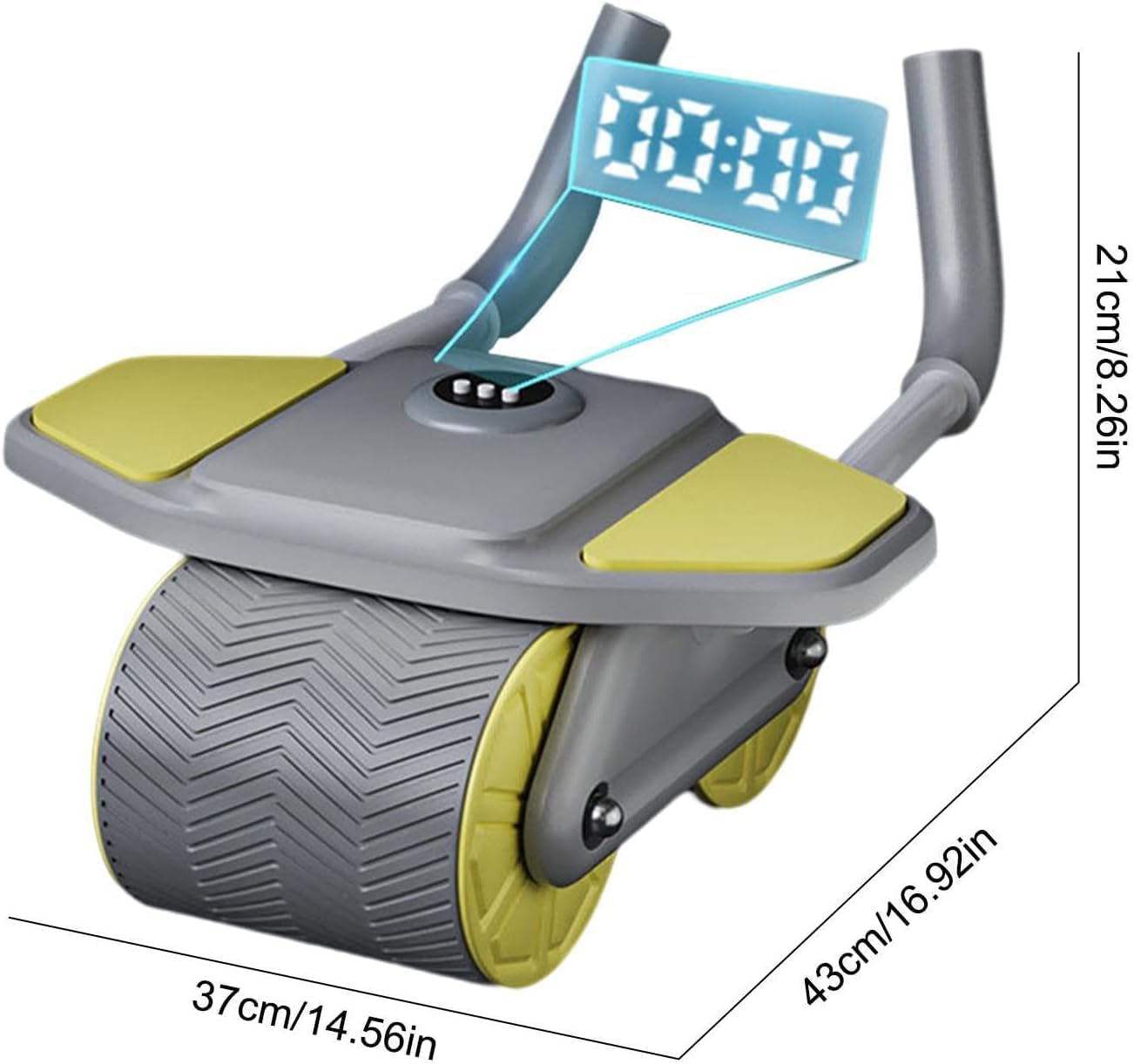 PIKFOS Ab Roller Wheel, New Ab Roller Wheel Automatic Rebound with Elbow Supports, Automatic Rebound Abdominal Wheel with Timer, Abdominal Exercise Roller || Pack of 1 2