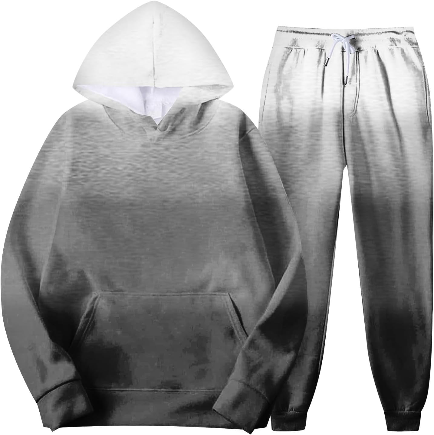 Hoodie And Sweatpants Set Men Men's Oversized Homme Contrast