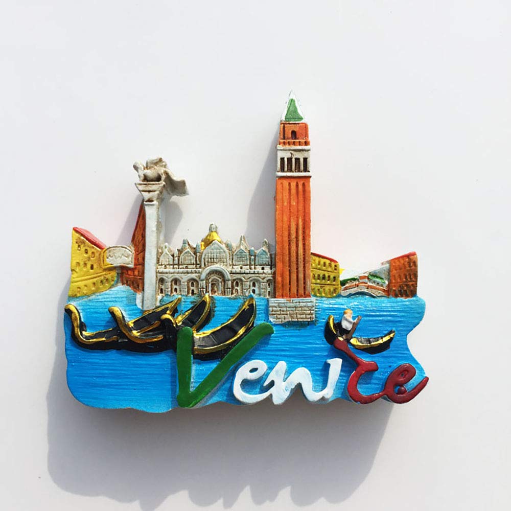 MUYU Magnet Calamita da frigo in Metallo 3D, Motivo: Venezia Italia, Souvenir turistico, Idea Regalo per casa e Cucina