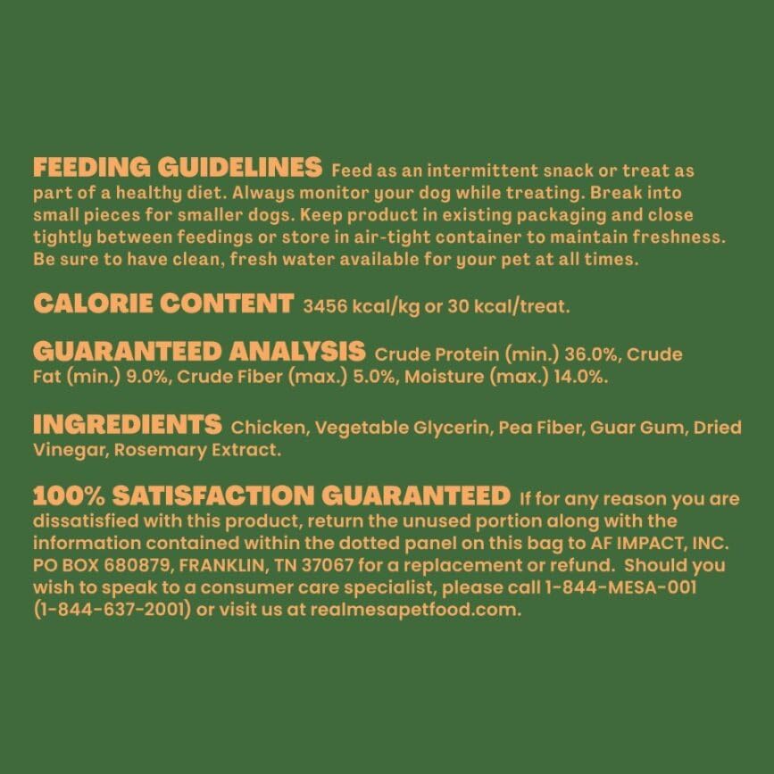 Miniatura 6 de Real Mesa - Golosinas de pollo para perros, cecina para perros, golosinas de pollo totalmente naturales, con alto contenido de proteínas, bocadillos