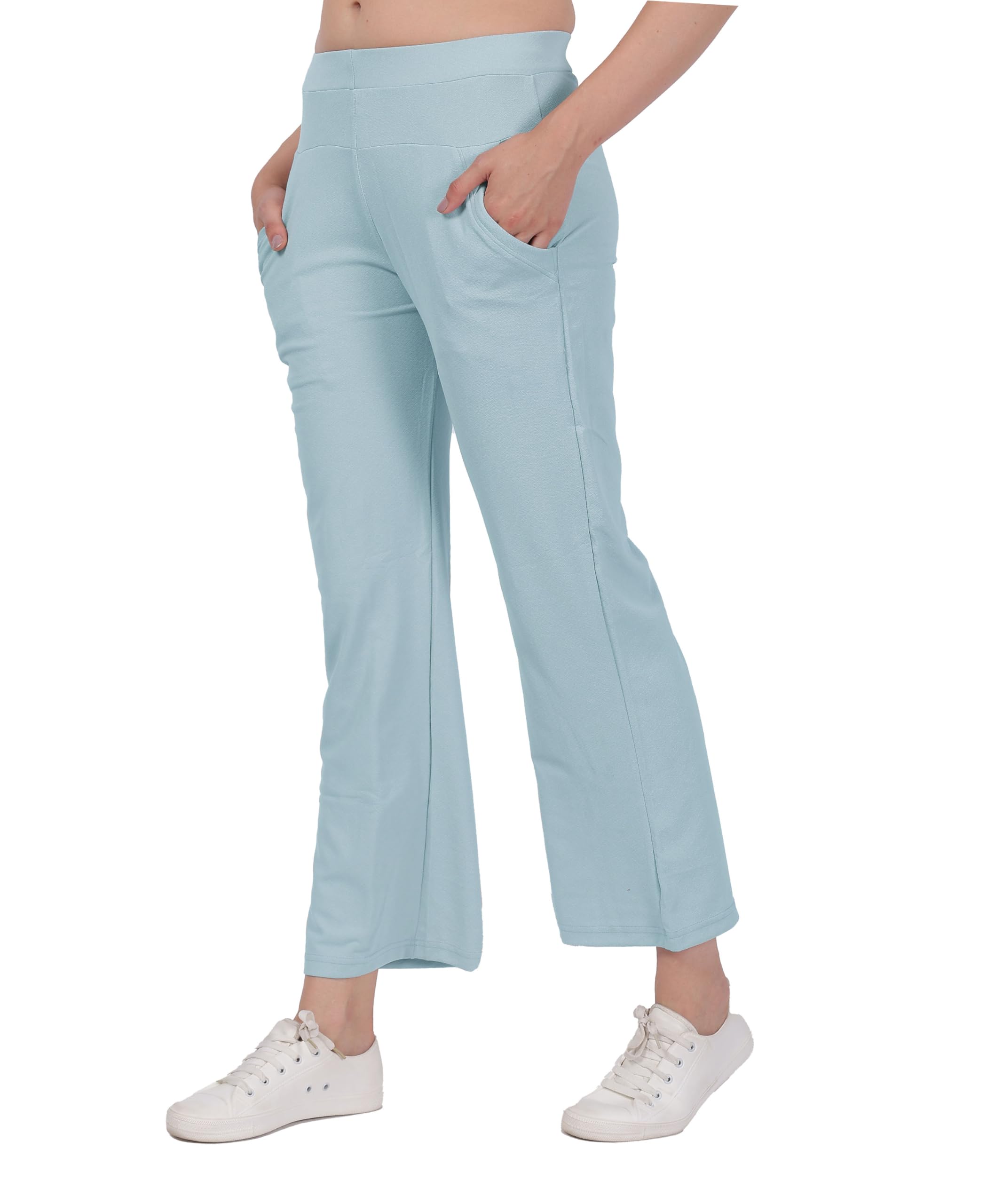 Womens Trousers, 4 Way Stratchable Lower and Bootcut Leggings Pant for Womens-image-37