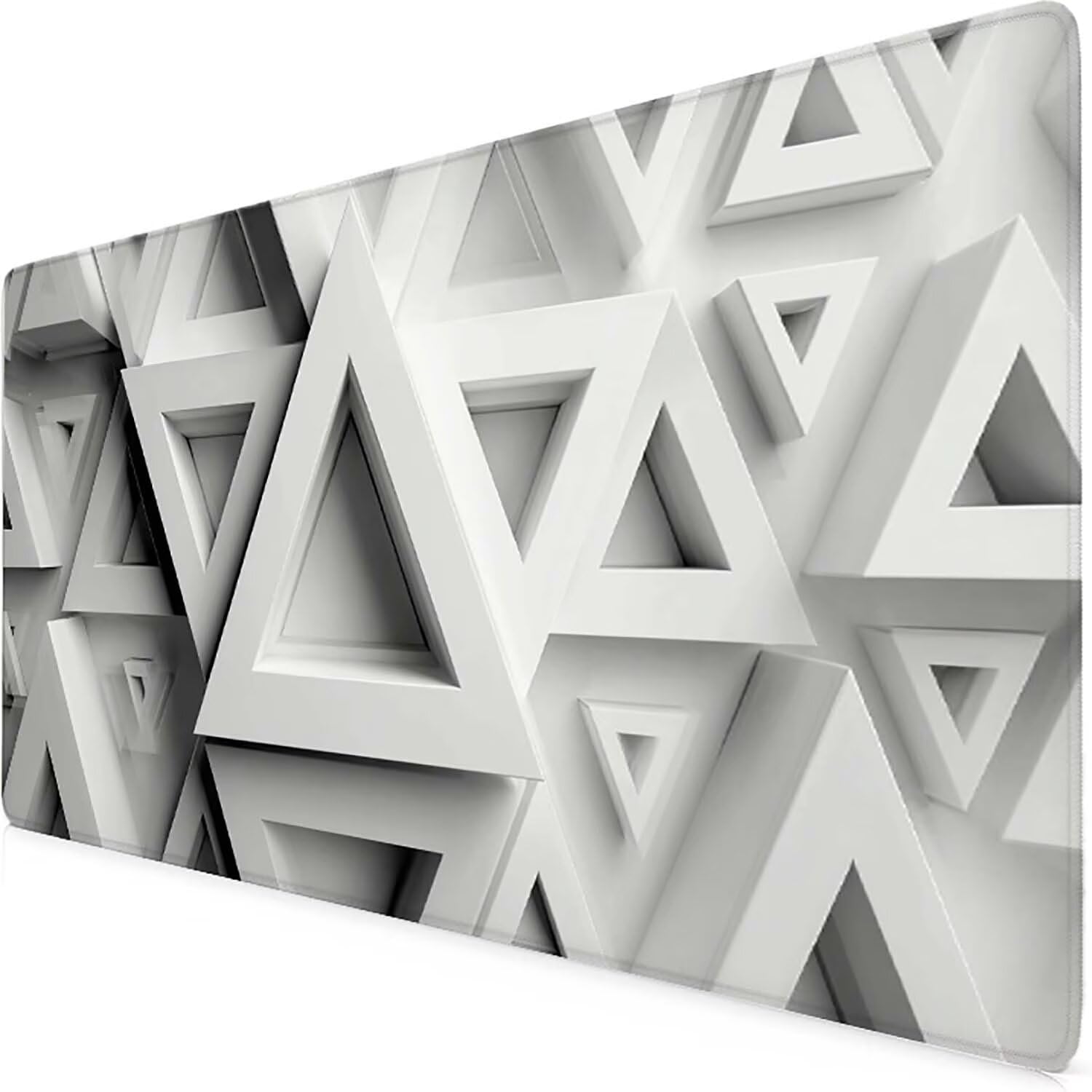 Tappetino Mouse XXL 1000x500mm Grigio Mousepad Geometria Tappetino Scrivania Grande, con base in Gomma Antiscivolo, Impermeabile Sottomano Scrivania per Computer, Ufficio, Accessori Gaming 5-6112m