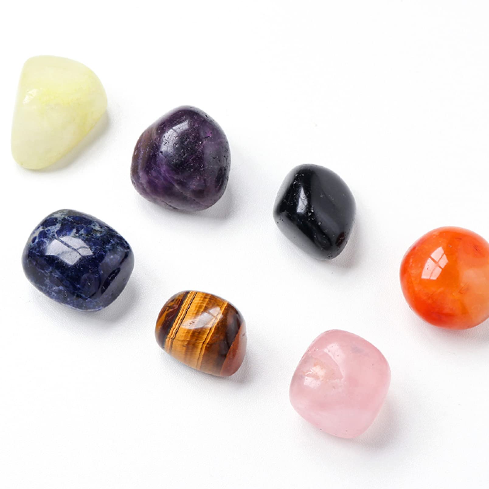 Piedras y Cristales Natural Piedras Preciosas Amatista Fluorita Juego de Piedras en Bruto Curación Cristal Energía Torre de selenita Colección de brujería Caja de Regalo Inicio Colecciones