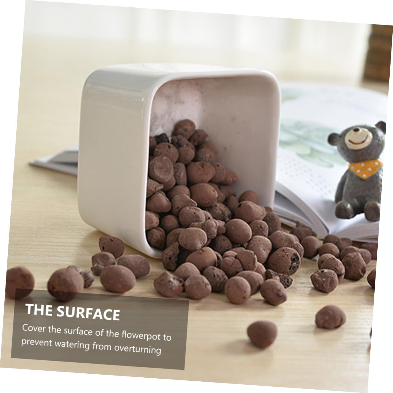 Levemolo Ceramsite per Giardinaggio e Substrato di Coltura Traspirante, Argilla Espansa da 1 kg per Piante in Vaso e Acquari, Sfera di Ceramsite Drenante Emissione di Ioni Negativi