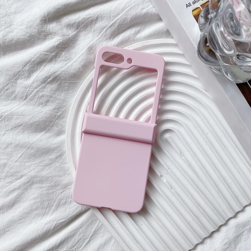 Image of MIDOS Back Cover Compatible with Samsung Z Flip 5 Silicone Case Full Protection Shock Proof Case for Samsung Galaxy Z Flip 5 (Pink)