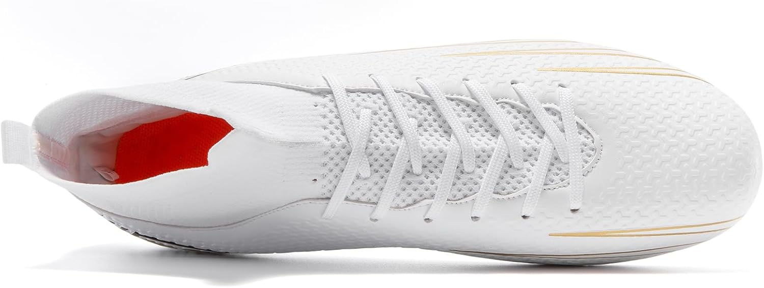 Men's Soccer Cleats Football Cleats for Unisex-Adult High-Top Spikes Shoes for Youth Lightweight Professional Training Turf Outdoor Athletic Sneaker Big Boys - Image 4