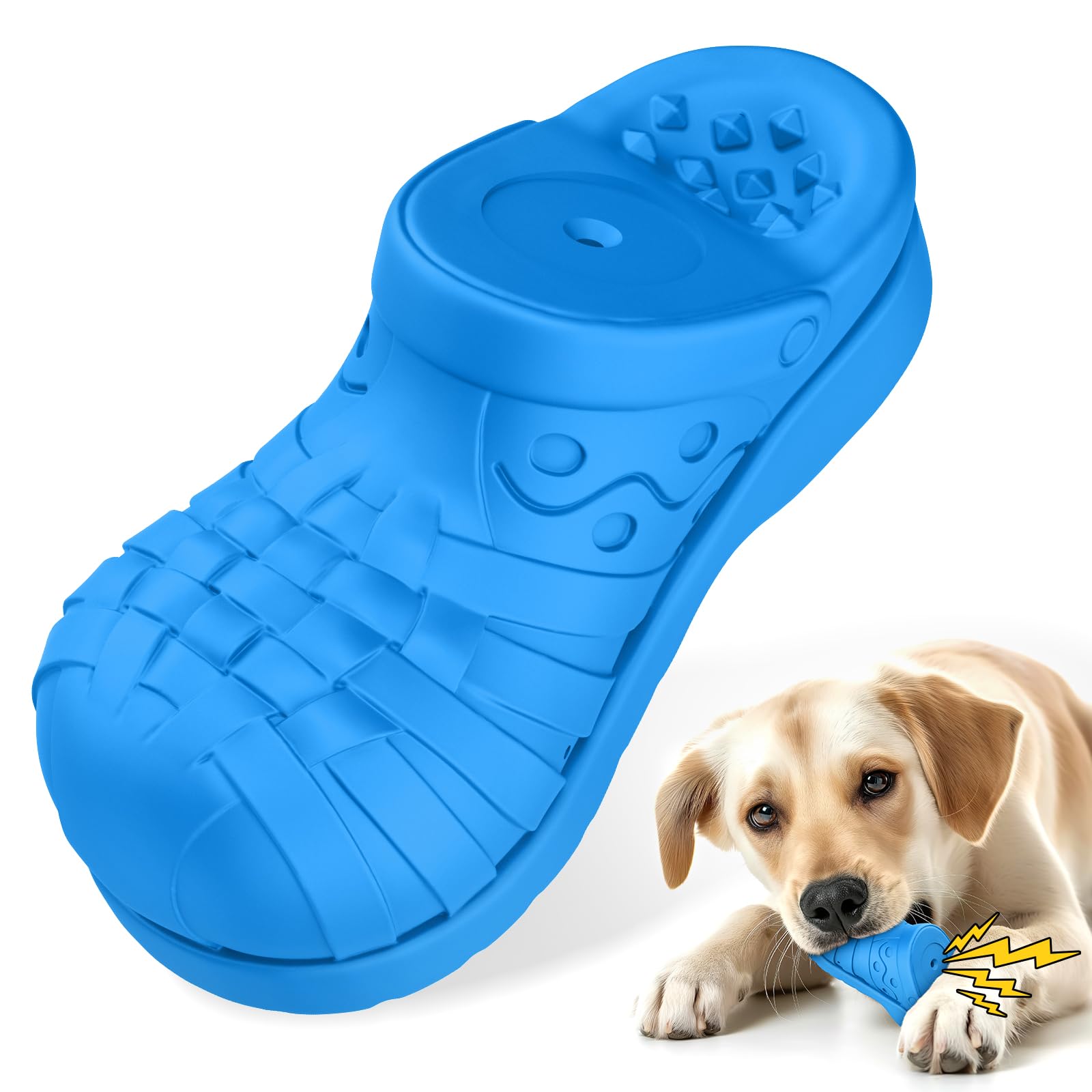 RUXAN Juguetes Indestructibles para Perros, Masticables Juguetes Interactivos Aburridos con Sabor a Leche, Juguetes para Perros de Goma Natural para Perros Grandes y Medianos