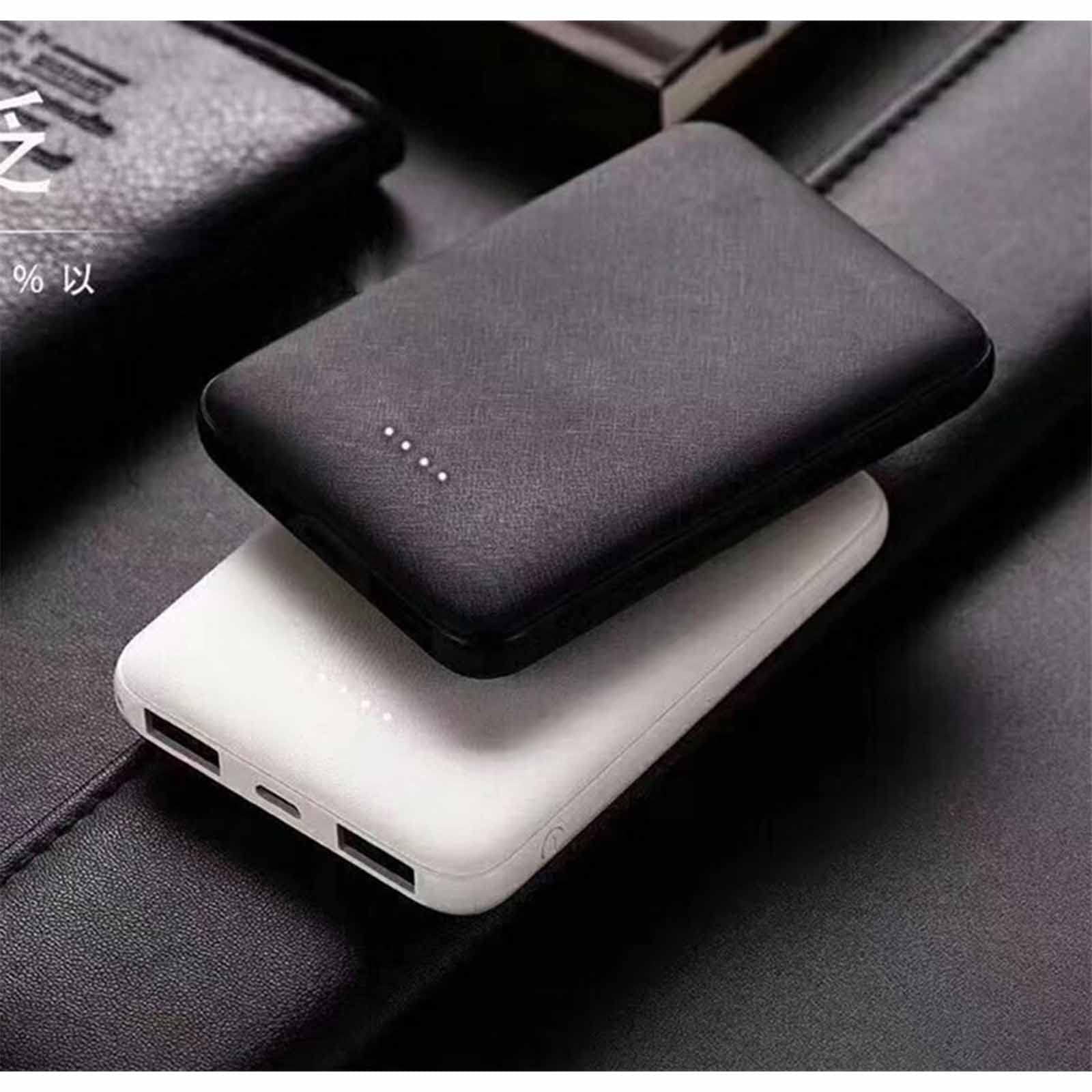 Power Bank, 5000mAh /10000mAh Cargador Portátil De Alta Capacidad Carga Rápida con 3 Salidas Y Entrada Tipo C Paquete De Batería Externa con 4 Luces LED Ultra Compacto(White,5000mAh)