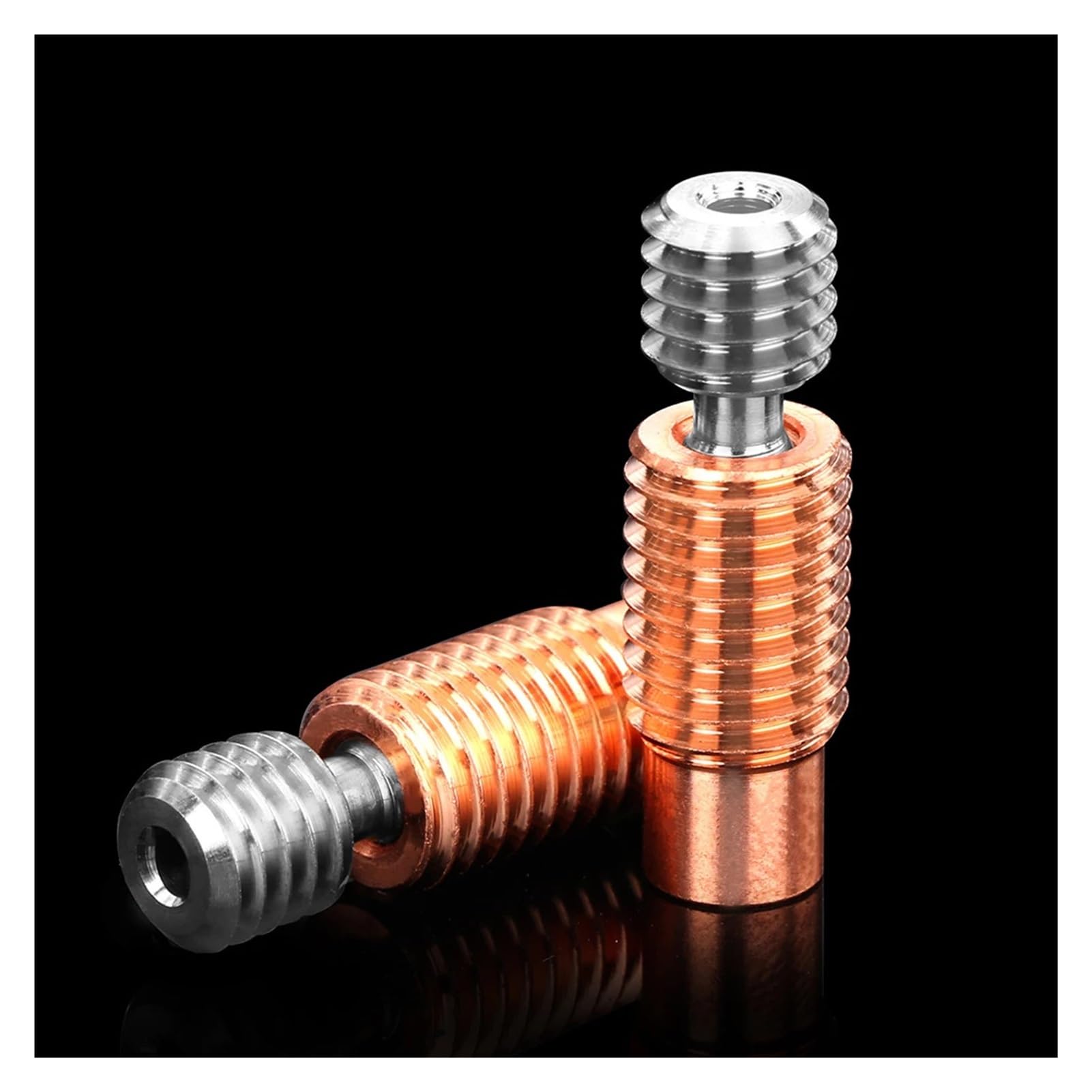 3D-Druckerteile Titanlegierung Bimetall Heatbreak Rotes Kupfer Gewinde Hals M6 V6 Heizblock Düse 1,75 MM(Titanium Throat,10pcs)
