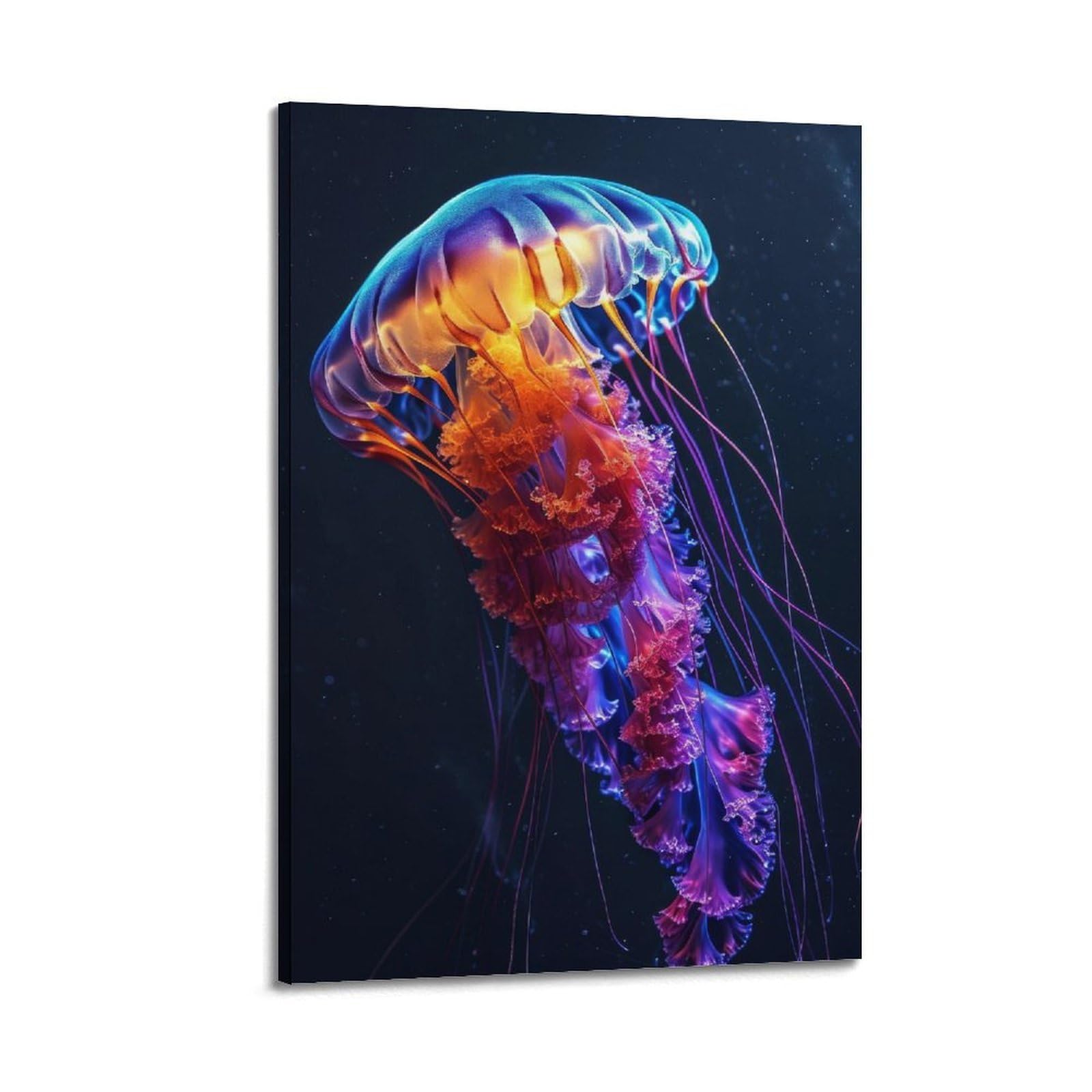 WPHSFX Marine Animal Poster Radiant Jellyfish Poster Decorative Painting Canvas Wall Posters And Art Picture Print Modern Family Bedroom Decor Posters 20x30inch(50x75cm)