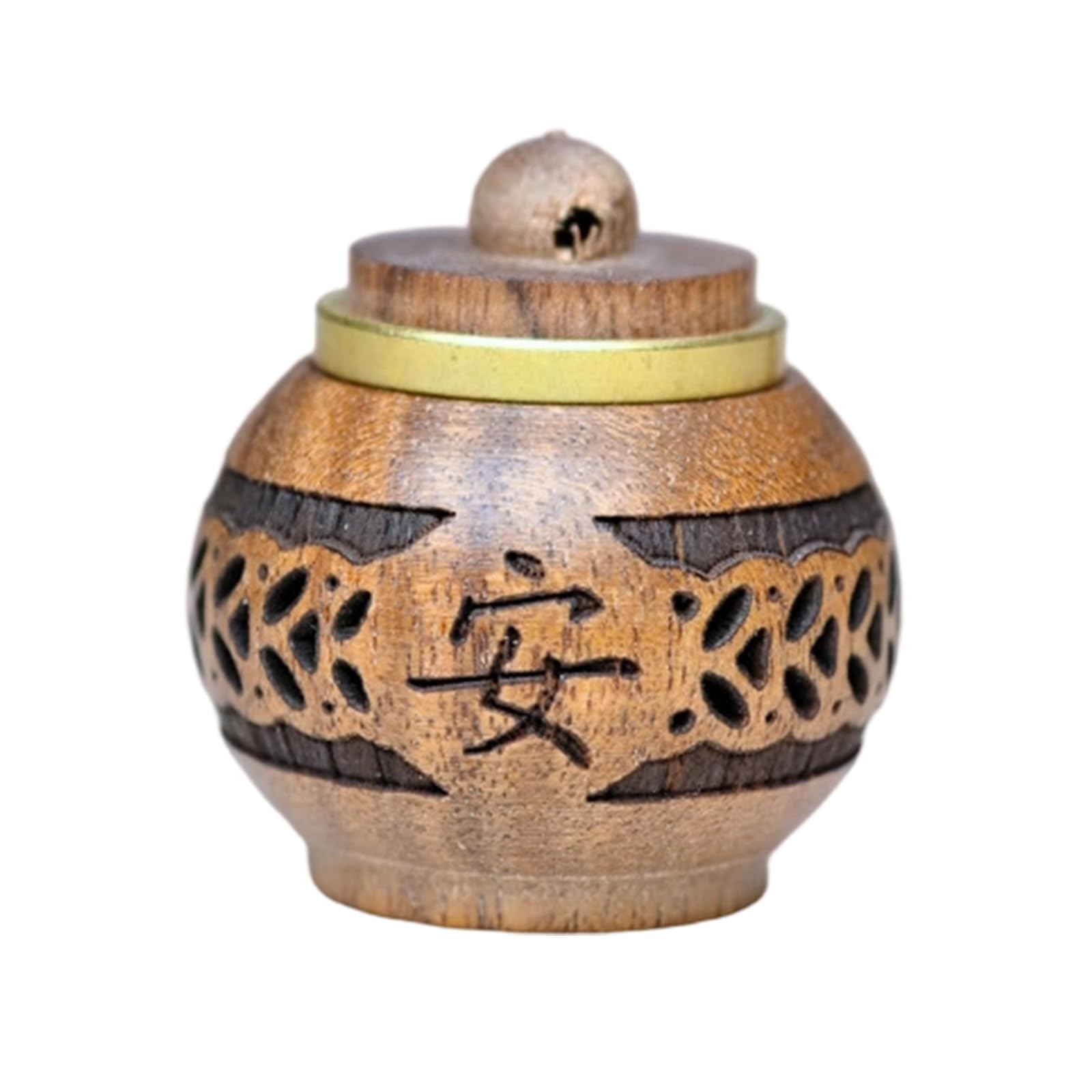 Ajtutus F Wood Hollow Carving Aromatherapies Pendant Bottle Car Hanging Decoration Ragrances Ball Holders Diffuser Sealing Jar Carving Aromatherapies Pendant