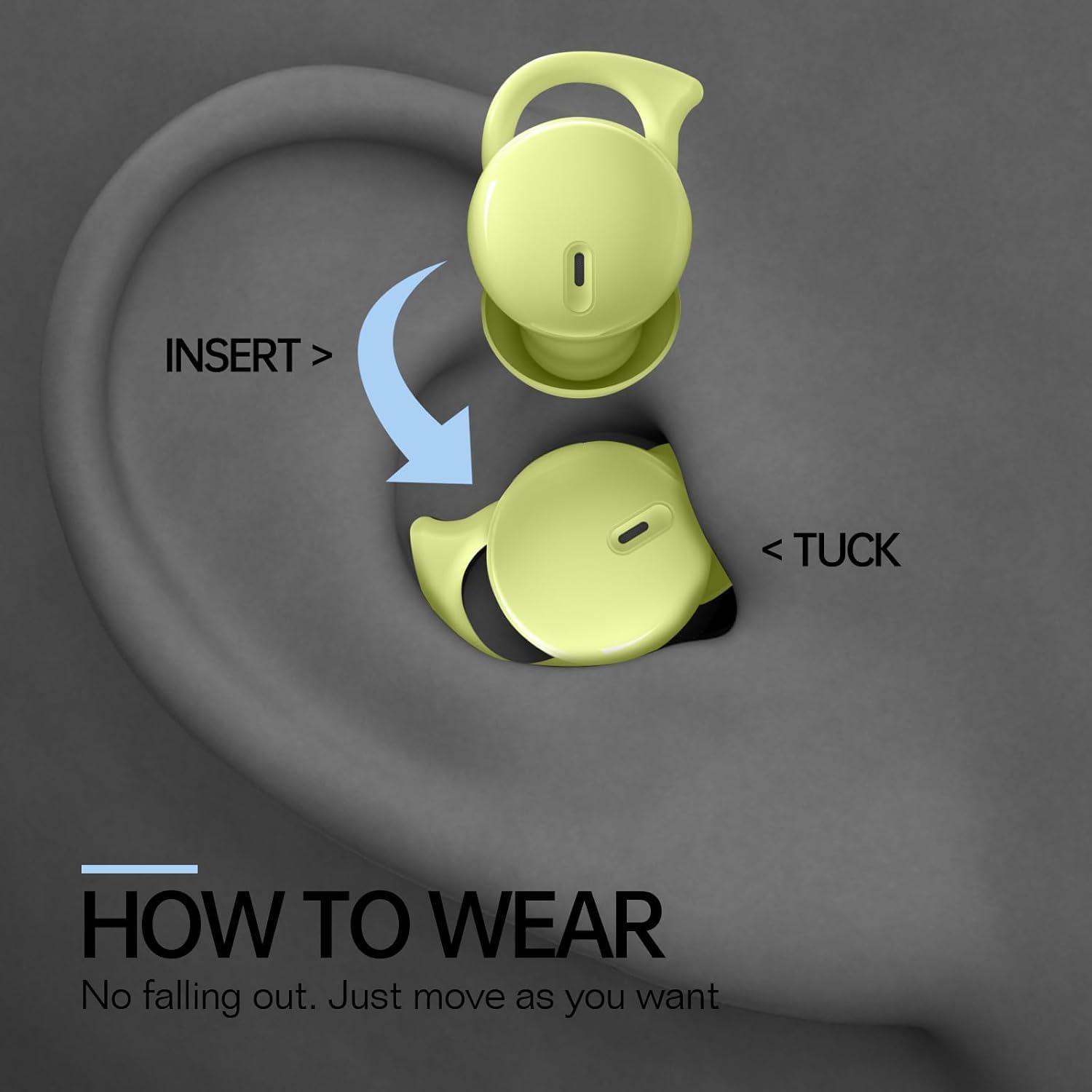 Auriculares invisibles para dormir, auriculares para dormir de lado, pequeños y cómodos, con bloqueo de ruido, auriculares inalámbricos Bluetooth 5.3, auriculares intraurales para dormir, trabajar