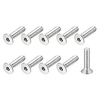 Vista 13 de METALLIXITY Tornillos avellanados de cabeza plana (M5x10mm), 20 unidades, tornillos de cabeza hueca de acero inoxidable 304, para maquinaria