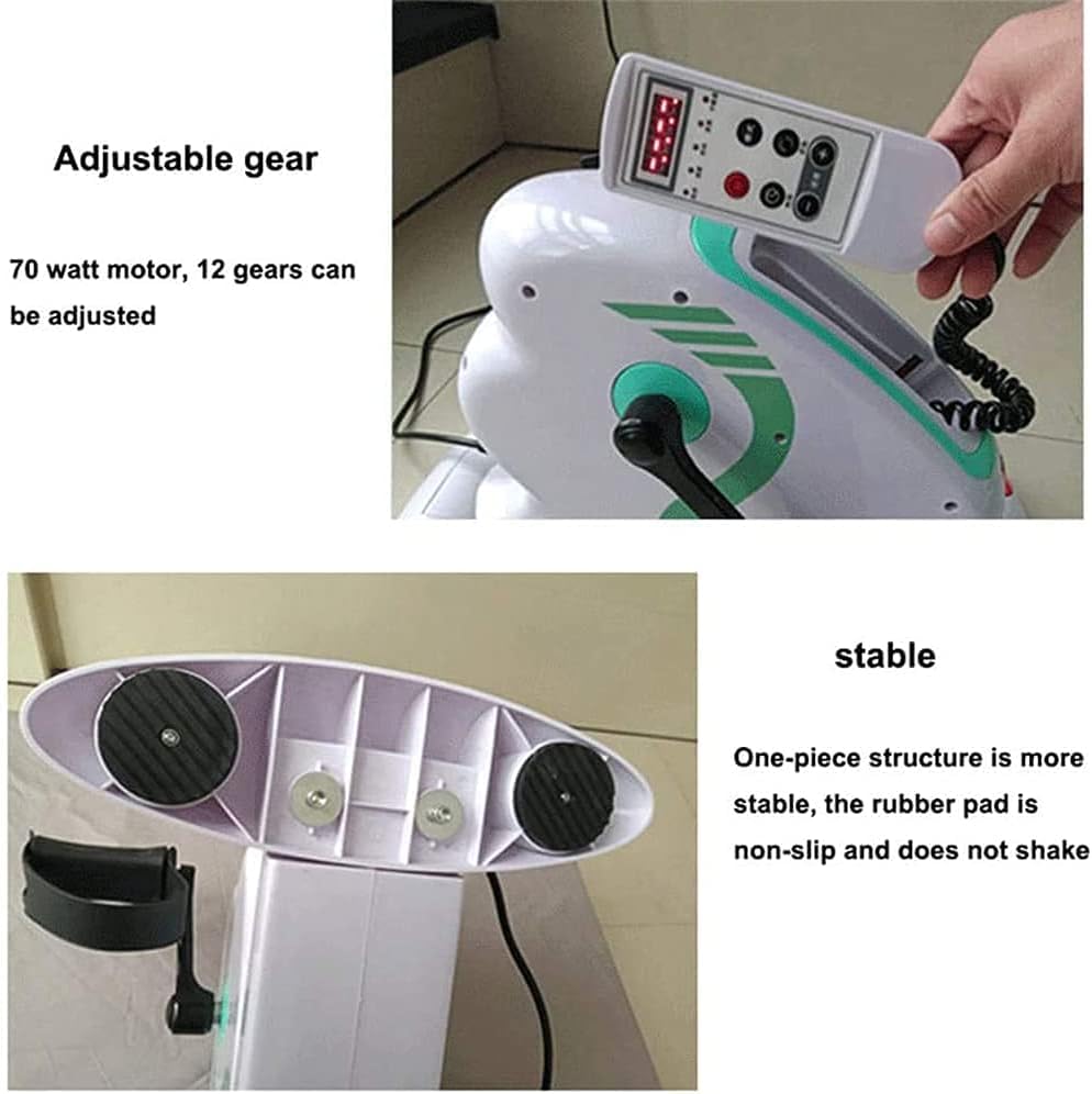Image of Dolphy Automatic Pedal Exercise Bike | Digital Electric with Remote Control | Adjustable Electric Mini Exercise Bike for Physical Therapy | Pedo Cycle Motorized for Legs & Arm Workouts.
