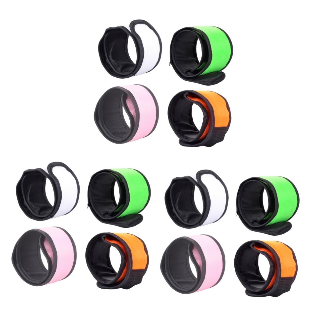 INOOMP 12 Pièces Bandes De Poignet Bracelet LED De Sécurité Brassard De Claque LED Brassard De Sécurité Brassard Réfléchissant De Sécurité Bande De Cheville LED Accessoires