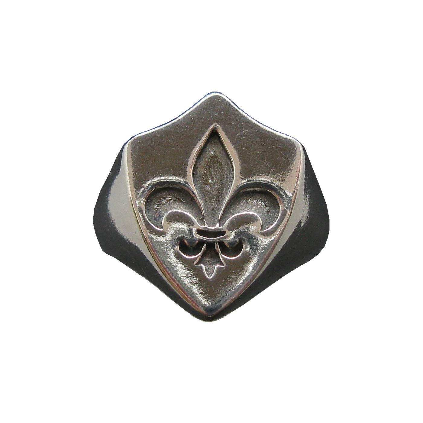 Sterling Silber Herren Siegelring Fleur De Lys Massiv Echt Punziert 925