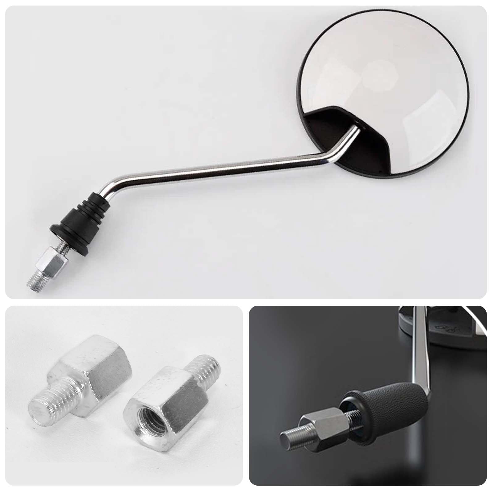 Set 4 Viti Adattatore Per Specchietti Moto - Conversione Da M10 Destra A Sinistra/Destra - Foto 2