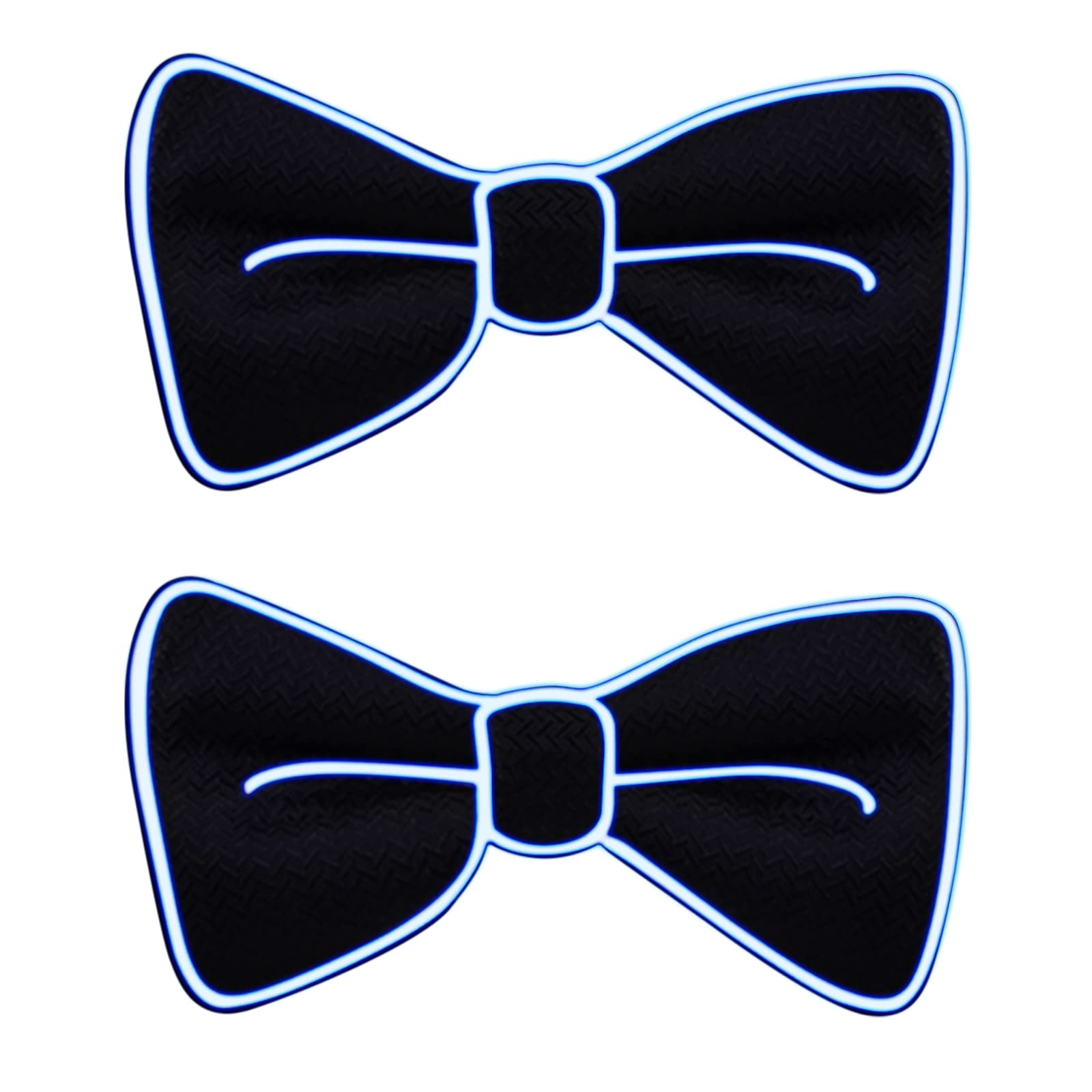 YUANZ 2 Pajarita LED Light Up Pajarita LED Pajarita Ajustable Light Up Pajarita, Novedad Pajarita Party Glowing LED Tie (Azul)