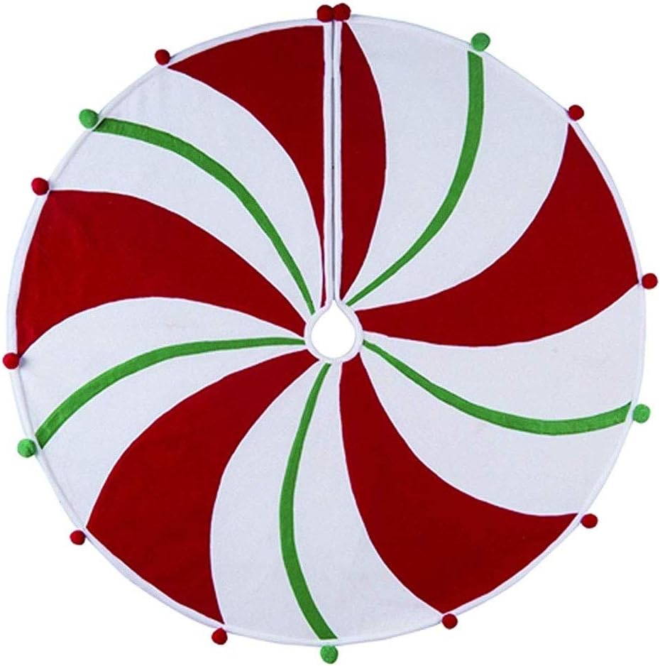 Felt Peppermint Christmas Tree Skirt - 42"