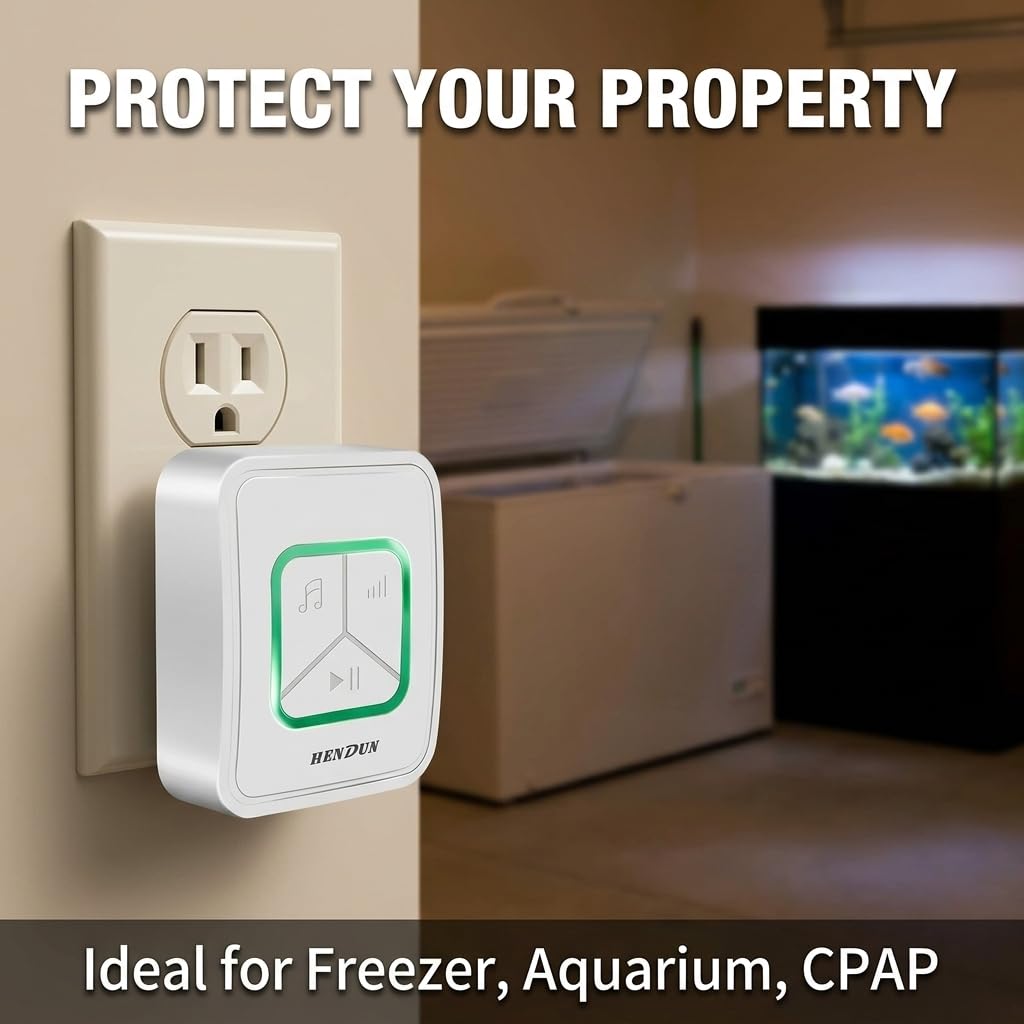Hendun Power Failure Alarm, GFCI Circuit Failed Dector Alerter