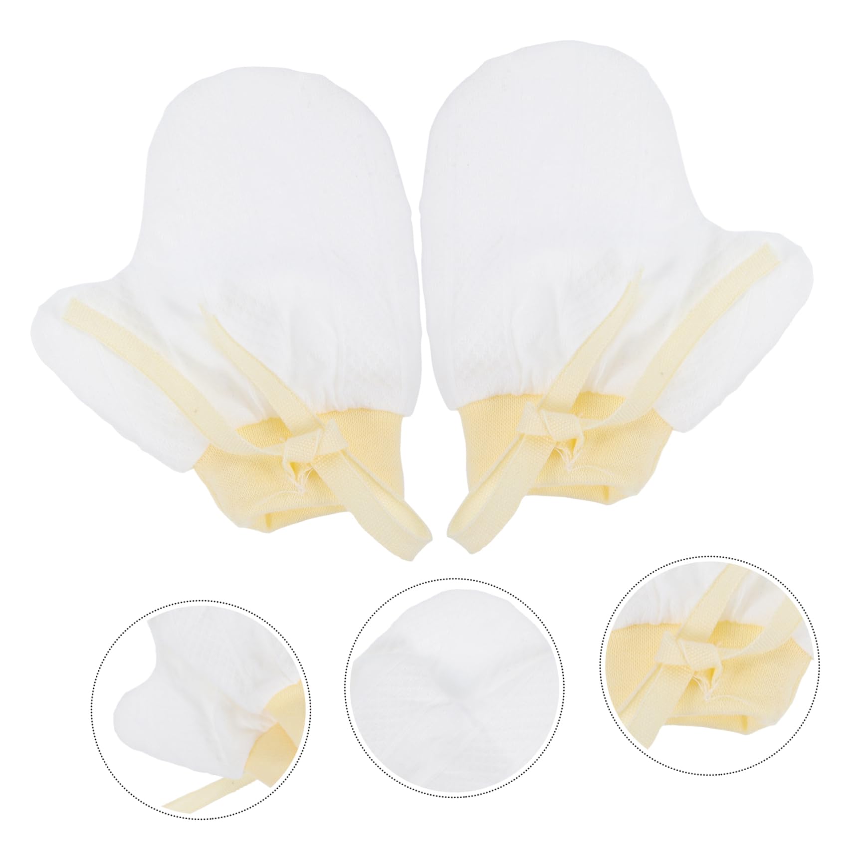 Ipetboom 1 Pair Finger Biting Gloves for Gloves for Mittens Newborn Gloves Gloves 6-12 Months Stop Thumb Glove Infants Finger Protector Nylon Yellow