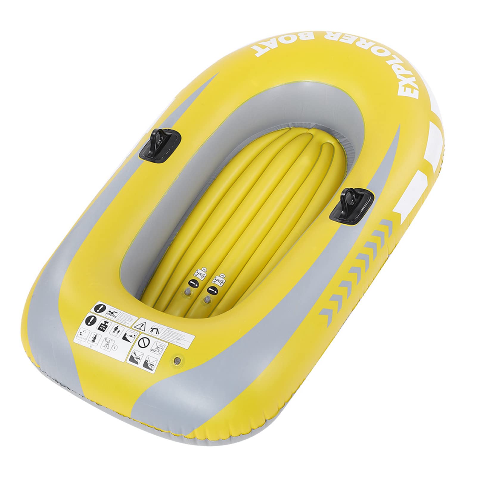 KIMISS Bote de Kayak Inflable de PVC de Alta Resistencia para 2 Personas para Pesca, Deriva y Buceo: Hermético y Resistente Al Desgaste, Fácil de Almacenar y Transportar