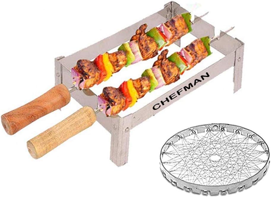 Gas Barbeque Grill Chhota Tandoor With 2 Skewers & Gas Saver