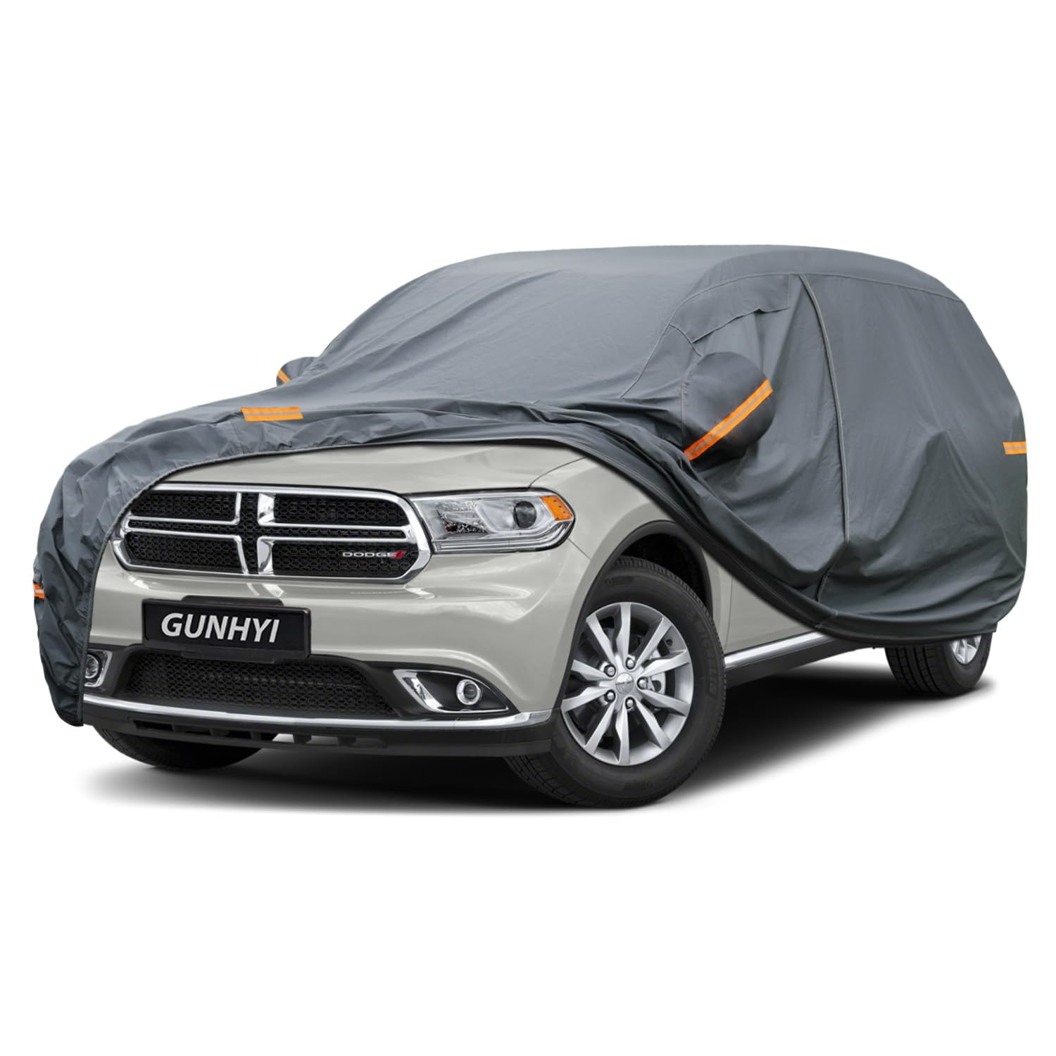 GUNHYI Premium Car Cover Custom Fit Dodge Durango, 16 Layers Heavy Duty Car Cover Waterproof All Weather with Zipper Door for Sun Rain Snow Dust Uv Protection