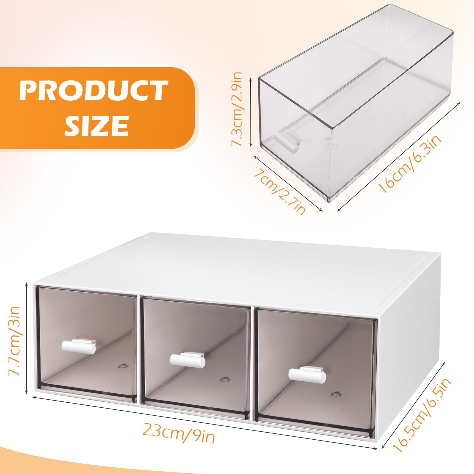 FoiiLiio organizador de té, caja de té apilable, organizador de bolsitas de té para guardar bolsitas de té, café, etc, caja de plástico para guardar té (blanco-3drs)