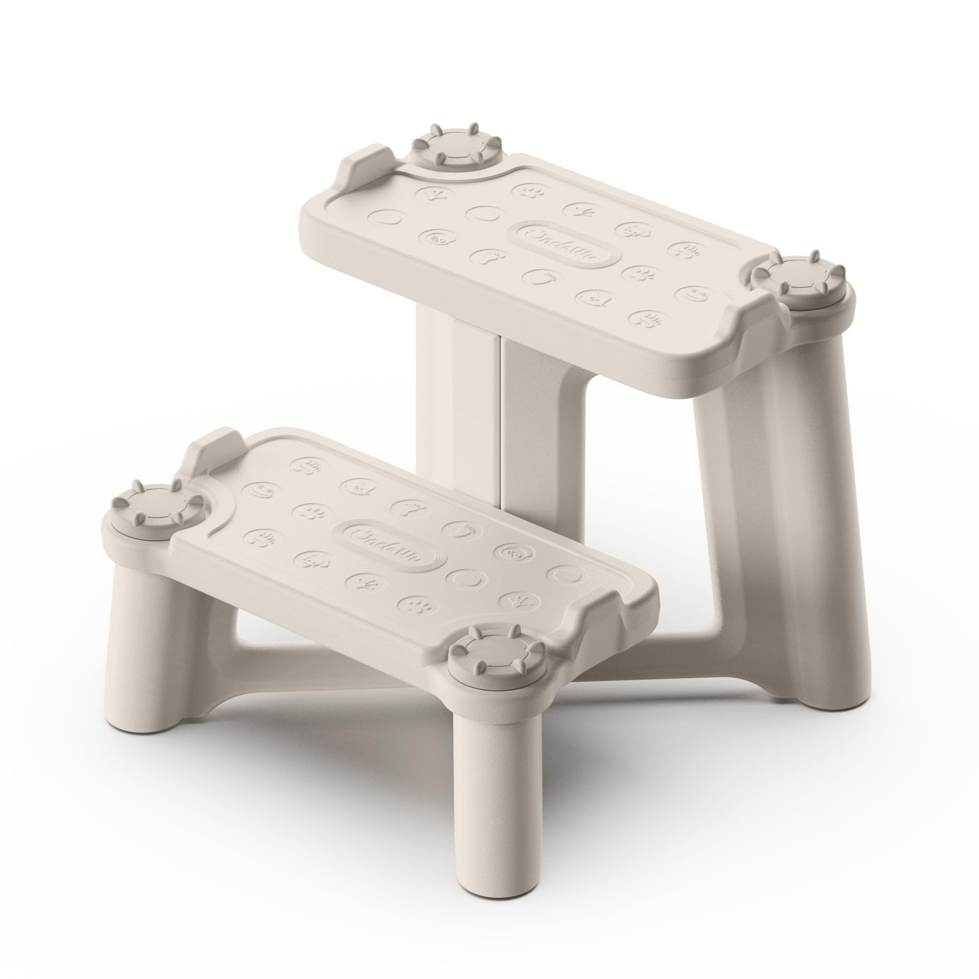 Kids Step Stool for Toddlers - Dual Height Potty Training Stool for Bathroom Sink &amp; Kitchen, Non-Slip 2 Step Stool, Holds up to 200lbs, Sturdy Safety Helper for Kids (Gray)