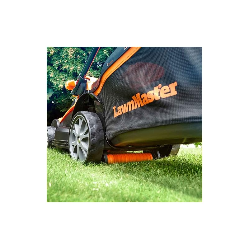 LawnMaster MX 24V 37cm Cordless Lawnmower with a 4.0Ah Lithium Ion Battery, Spare Battery, a Fast Charger and Rear Roller (37cm Mower) - Image 5