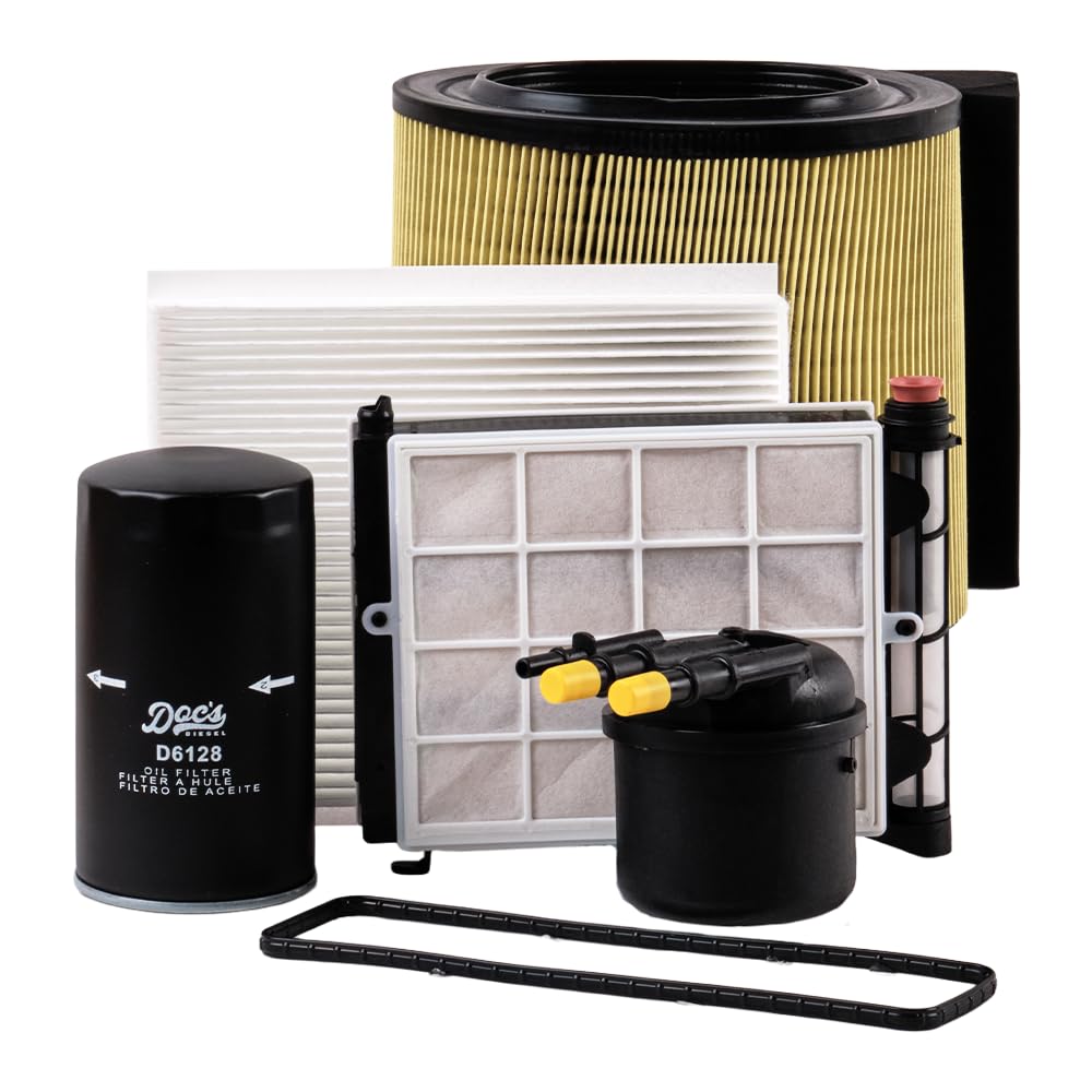 Doc's Diesel Filter Combo Kit DFD4625+D6128+DPA10580+D3806 | Compatible with Ford 6.7L Powerstroke F250, F350, F450 2017-2019 | Replaces FD4625, FL2051, FA1927, FP79