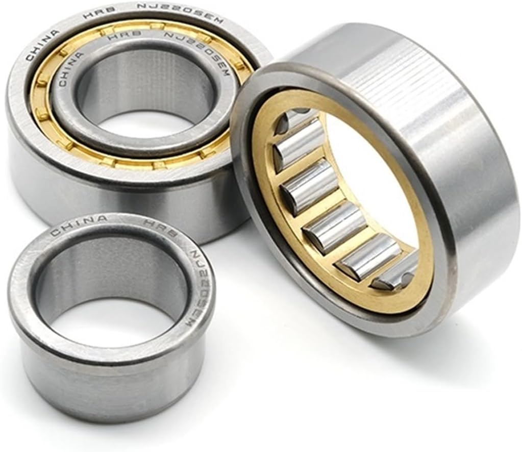 Corrosion NJ2205EM Bearings (1PC) 25x52x18 MM Cylindrical Roller Bearings Single Row Brass Cage for Motorcycles