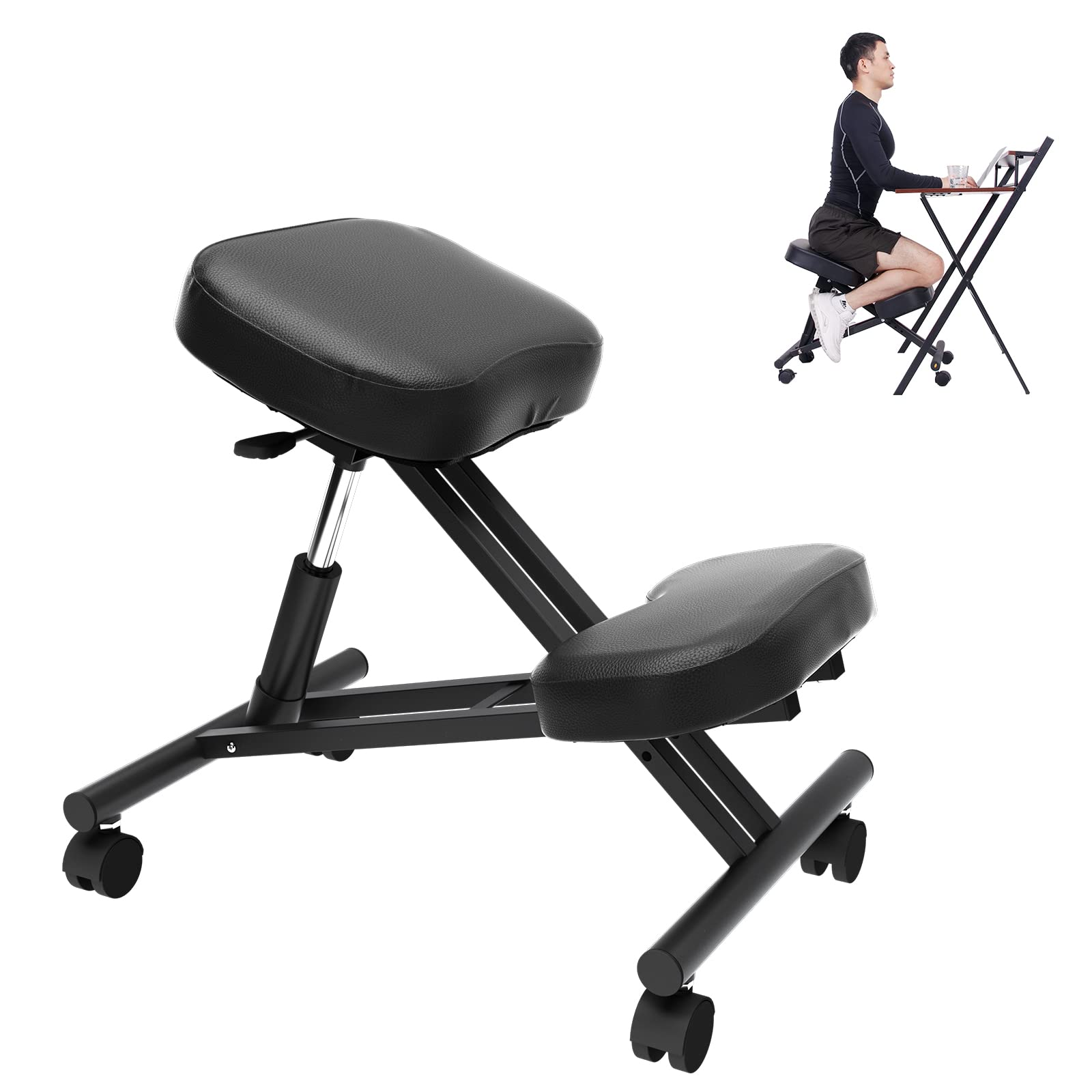 Buy SogesHome Adjustable Ergonomic Kneeling Chair with Thick Cushions