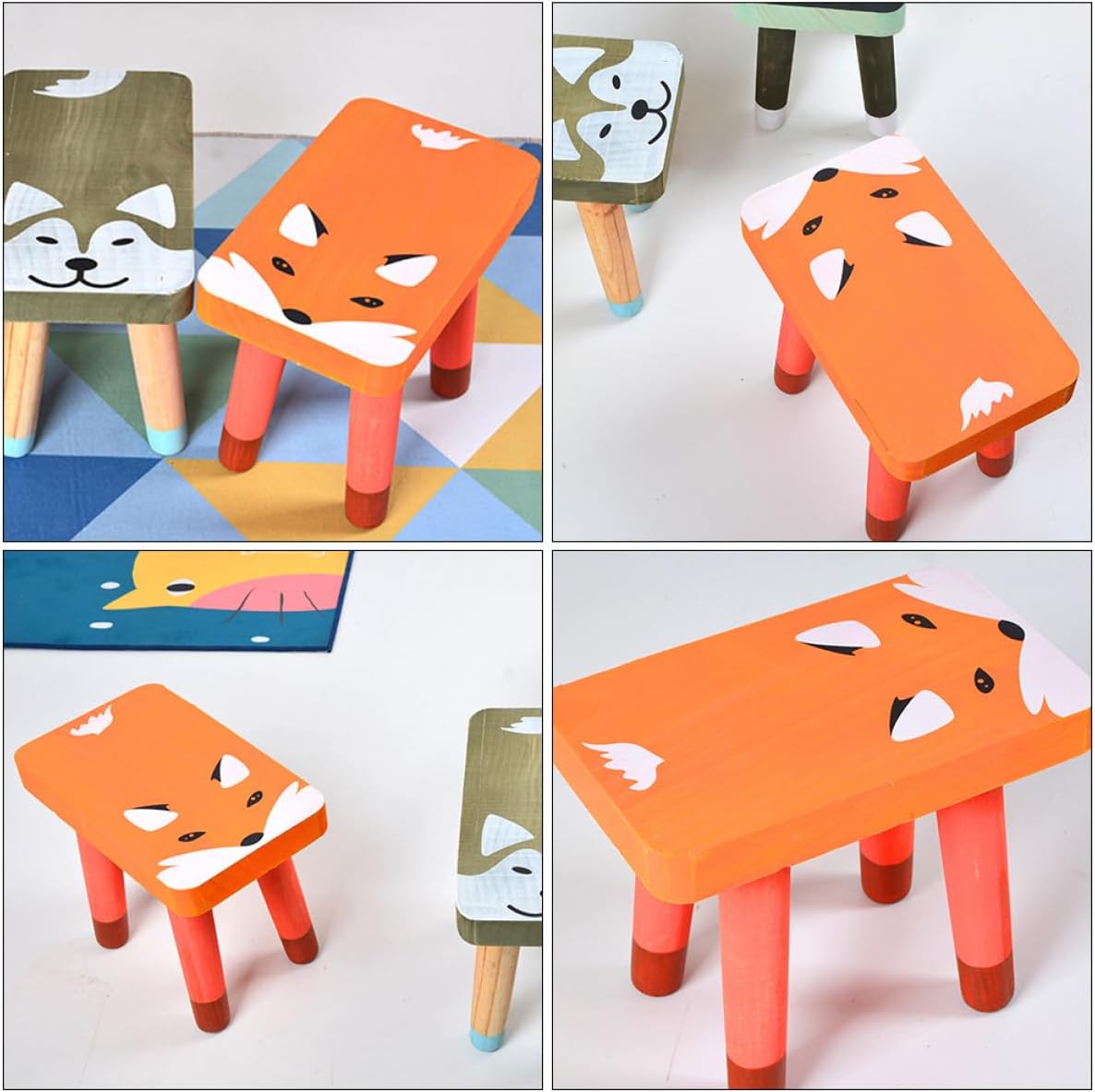 PRETYZOOM 1pc Boys and Girls Step Stool Boy Girl Potty Chair Non-Skid Cartoon Animal Footstool for Home