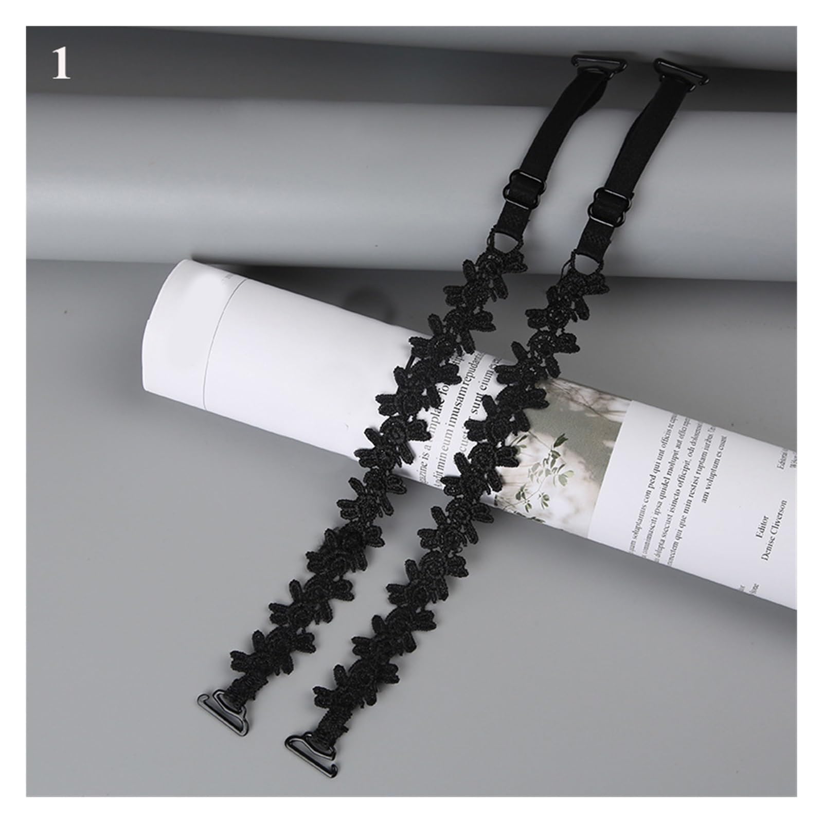 YGMNQAL Shoulder Straps Crystal Underwear Metal Bra Non-Slip Sexy Invisible Cool Women Strap For Decor(Width about 1-2cm,1.8cm hook)