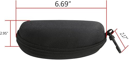 Miniatura 3 de portátil impermeable gafas de sol caso cremallera caja de Shell duro con clip