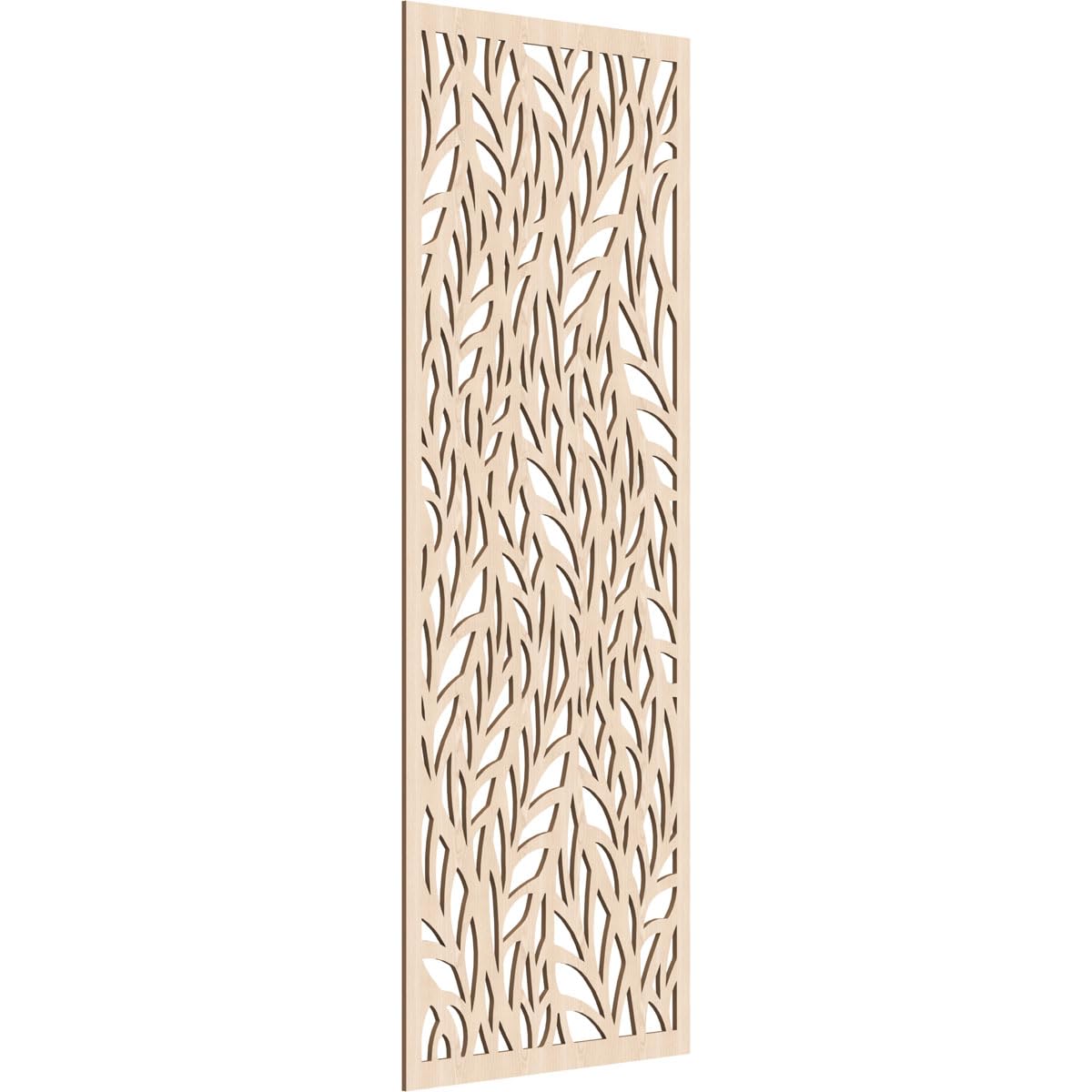 Ortonville Decorative Pierced Fretwork Wood Wall Panels, 25 3/8"W x 64 3/8"H x 1/4"T, Red Oak