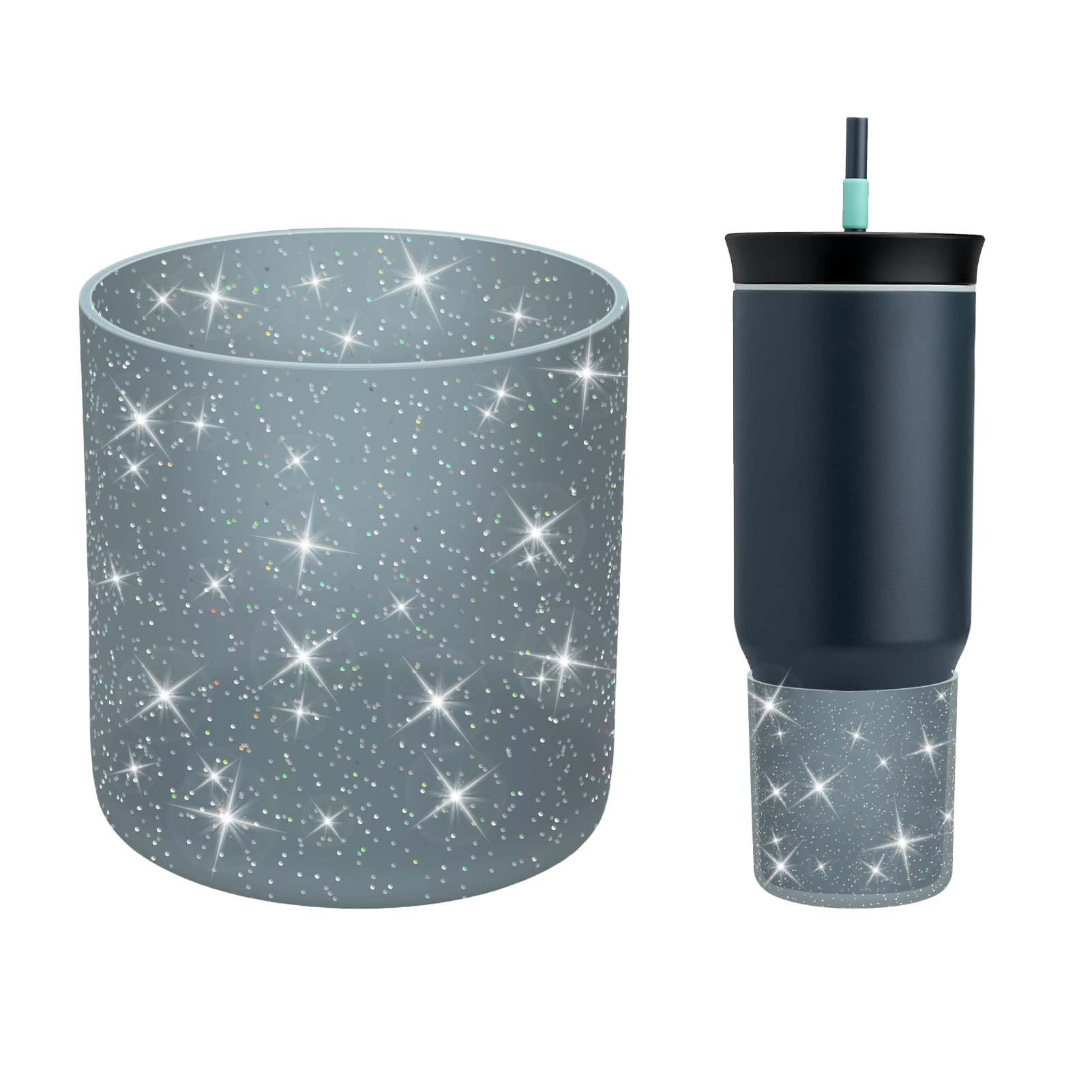 BKBY Silicone Boot Compatible with Owala 24oz/40oz Tumbler with Handle, Higher Anti-Slip Protective Sleeve Bottom Bumper Protector for Owalaa Travel