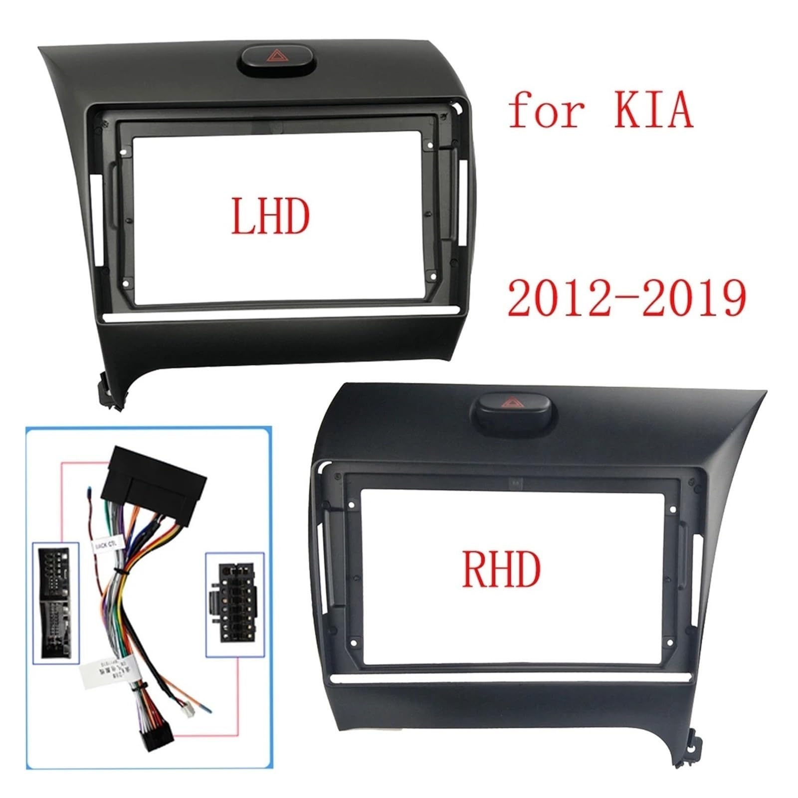 Adaptateur De Cadre Façade Voiture 9 Pouces pour Autoradio Android, Kit Montage Audio Compatible avec Kia K3 Cerato Forte 2013-2018 Auto Radio Cadre Cadre Radio | Only Frame-RHD