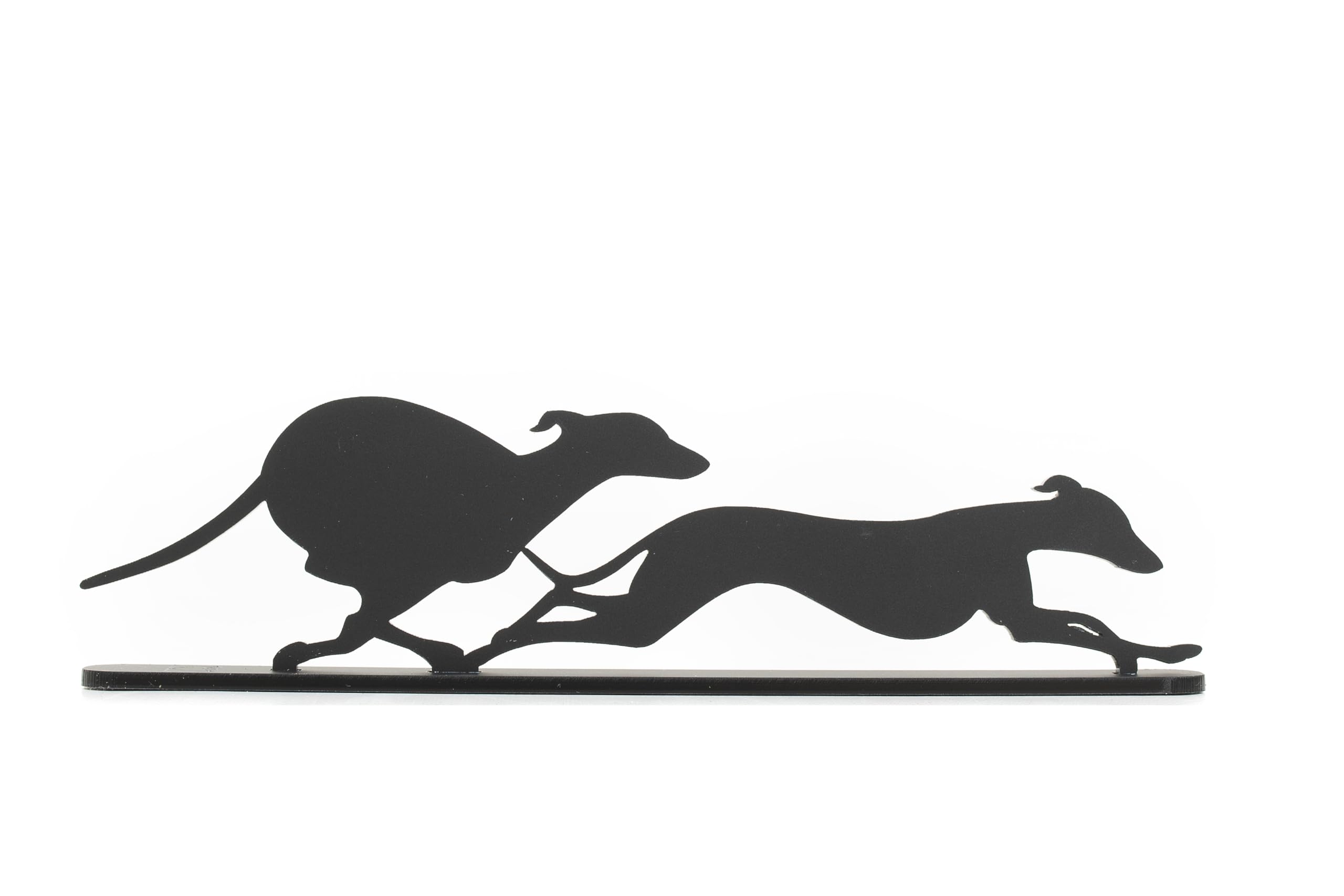 Whippet Silhouette Ornament – Greyhound & Sighthound Dog Decor, Handmade Acrylic Gift for Dog Lovers, Multiple Designs Including Human, Camping & Racing (Racing)