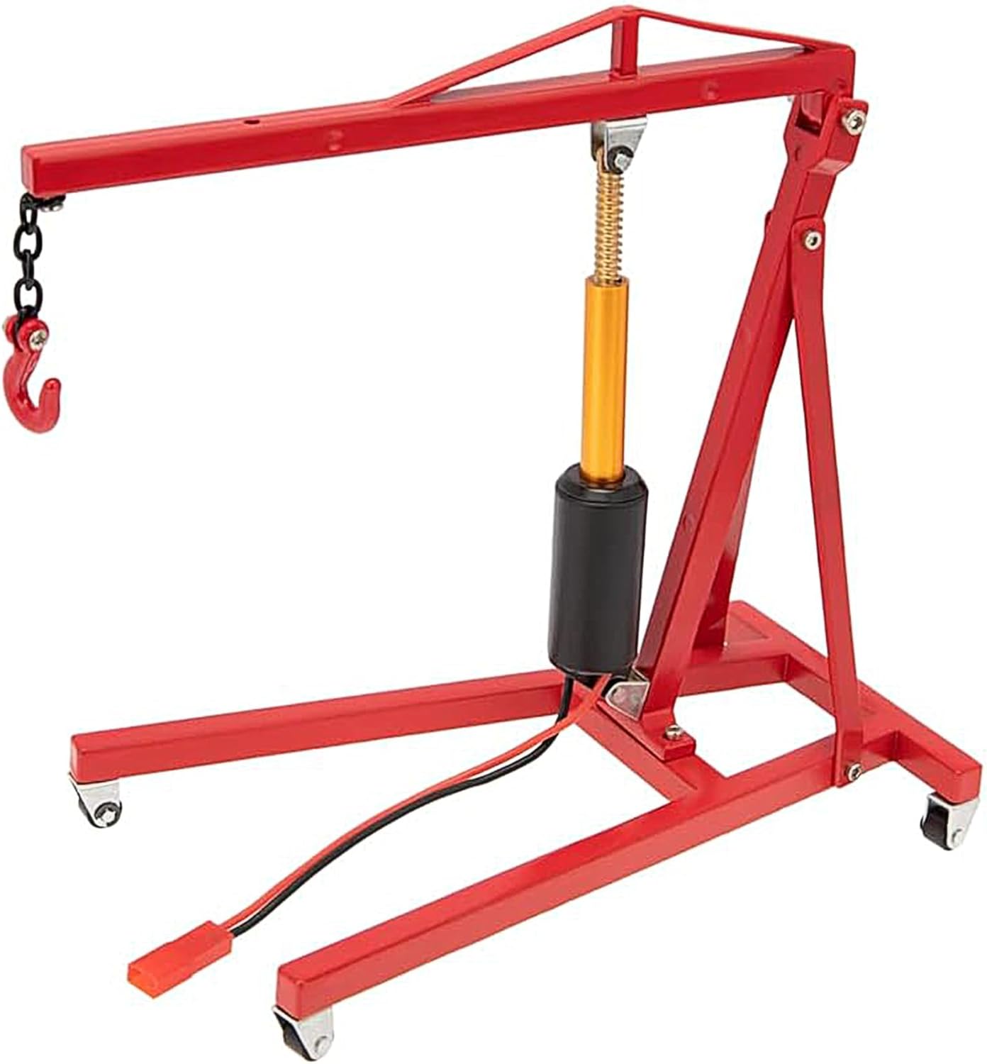 RC Model Simulation Engine Crane Hanger Electric Model Car Crane Jack Universal for 1/8 1/10 Scale Remote Control Vehicles (Red)